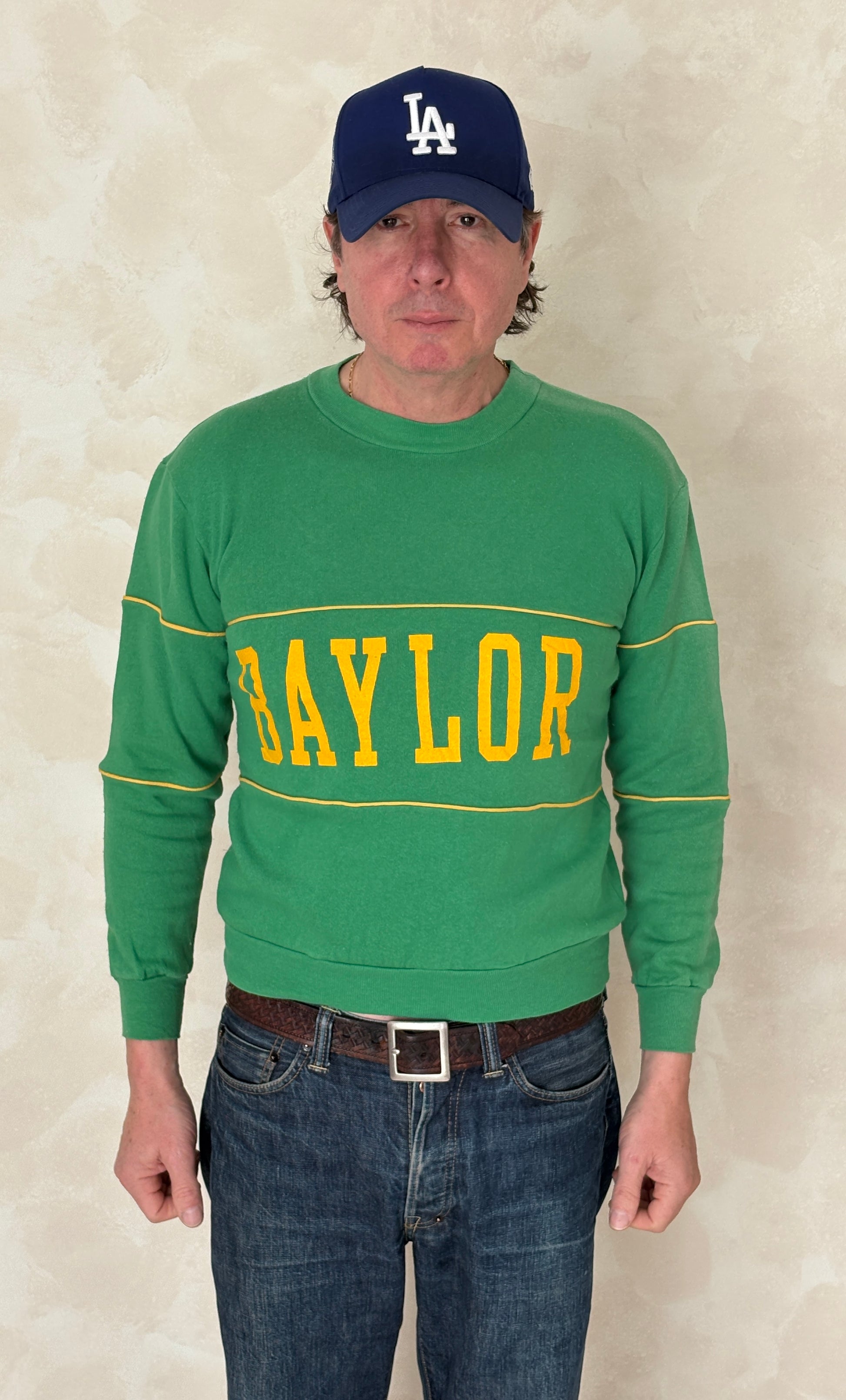 Size S Crew Neck 80s Baylor Made in USA - USA Vintage Bcn