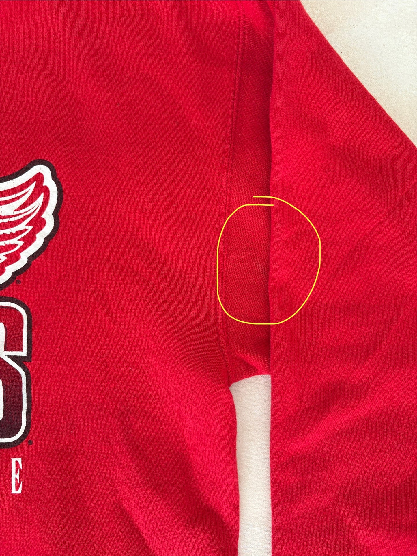 Size L Crew Neck Detroit Red Wings Made In USA By Starter - USA Vintage Bcn