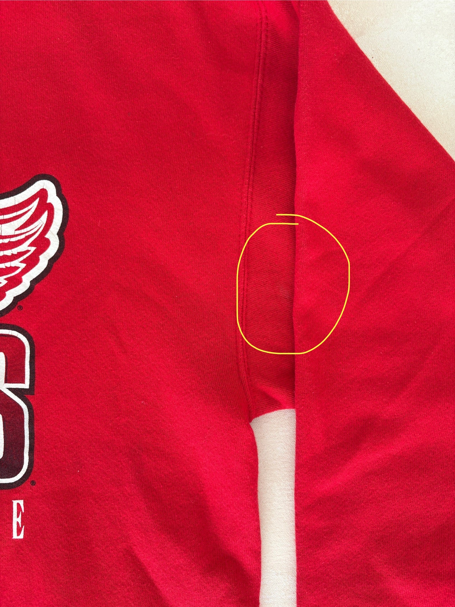 Size L Crew Neck Detroit Red Wings Made In USA By Starter - USA Vintage Bcn