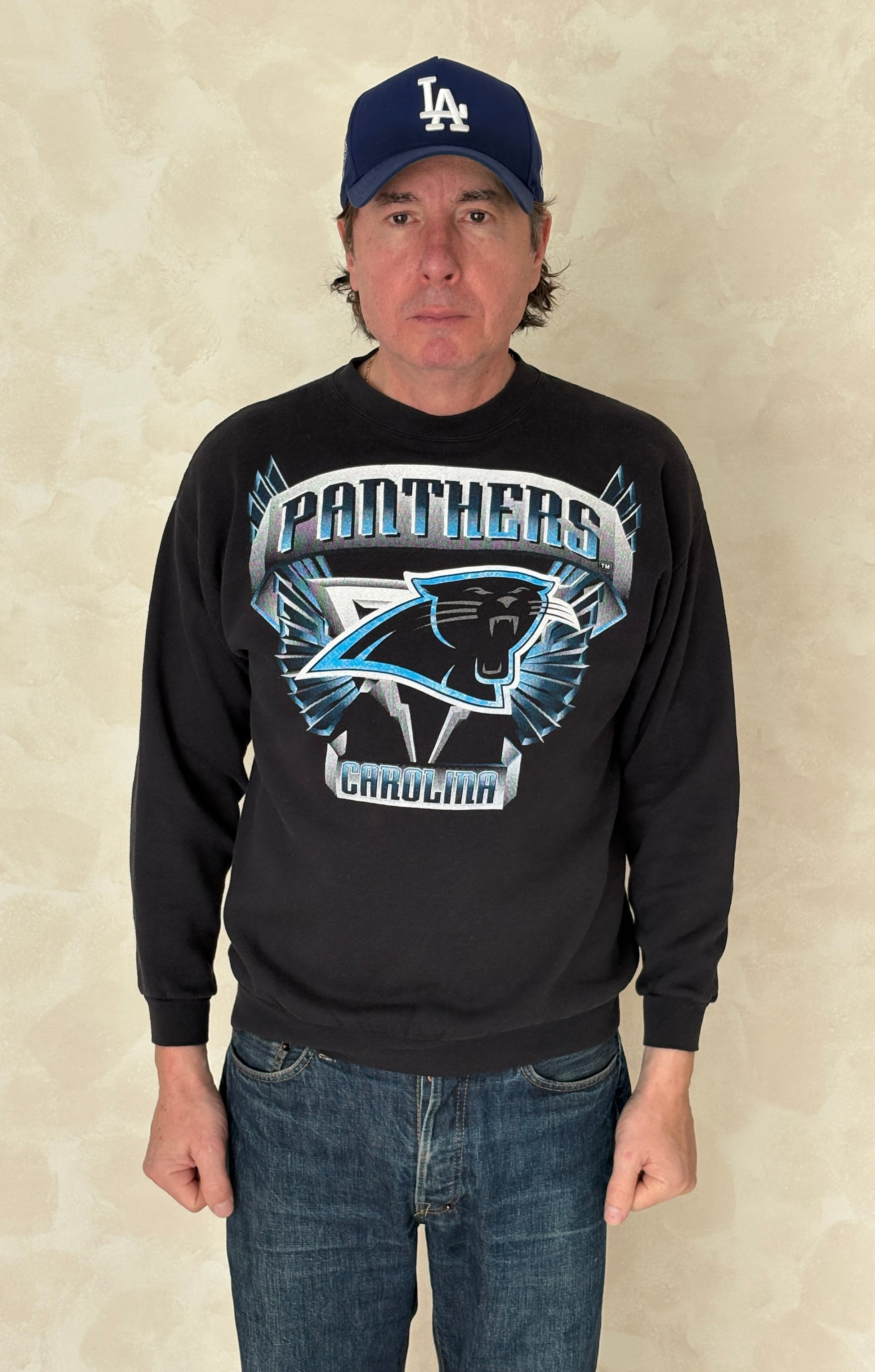 Size L Crew Neck Panthers California Made By Tultex - USA Vintage Bcn