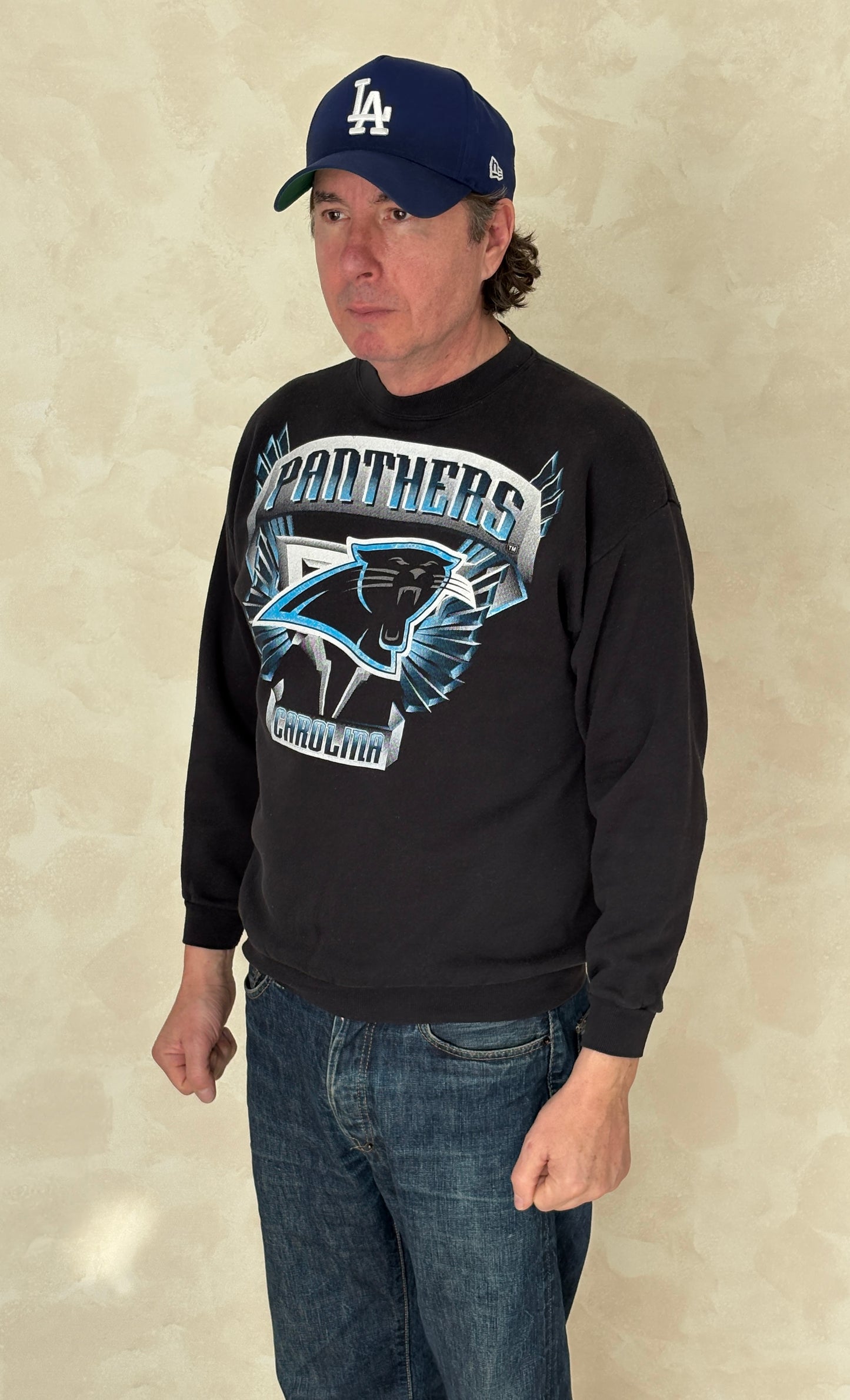 Size L Crew Neck Panthers California Made By Tultex - USA Vintage Bcn
