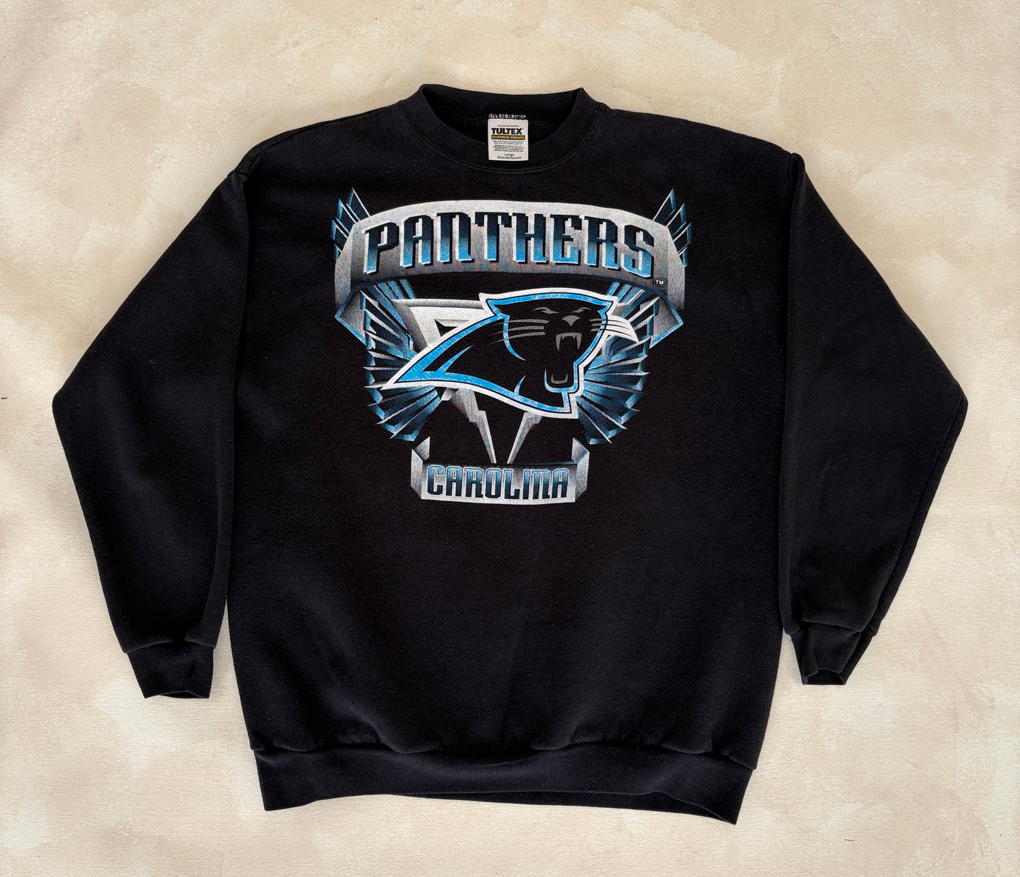 Size L Crew Neck Panthers California Made By Tultex - USA Vintage Bcn