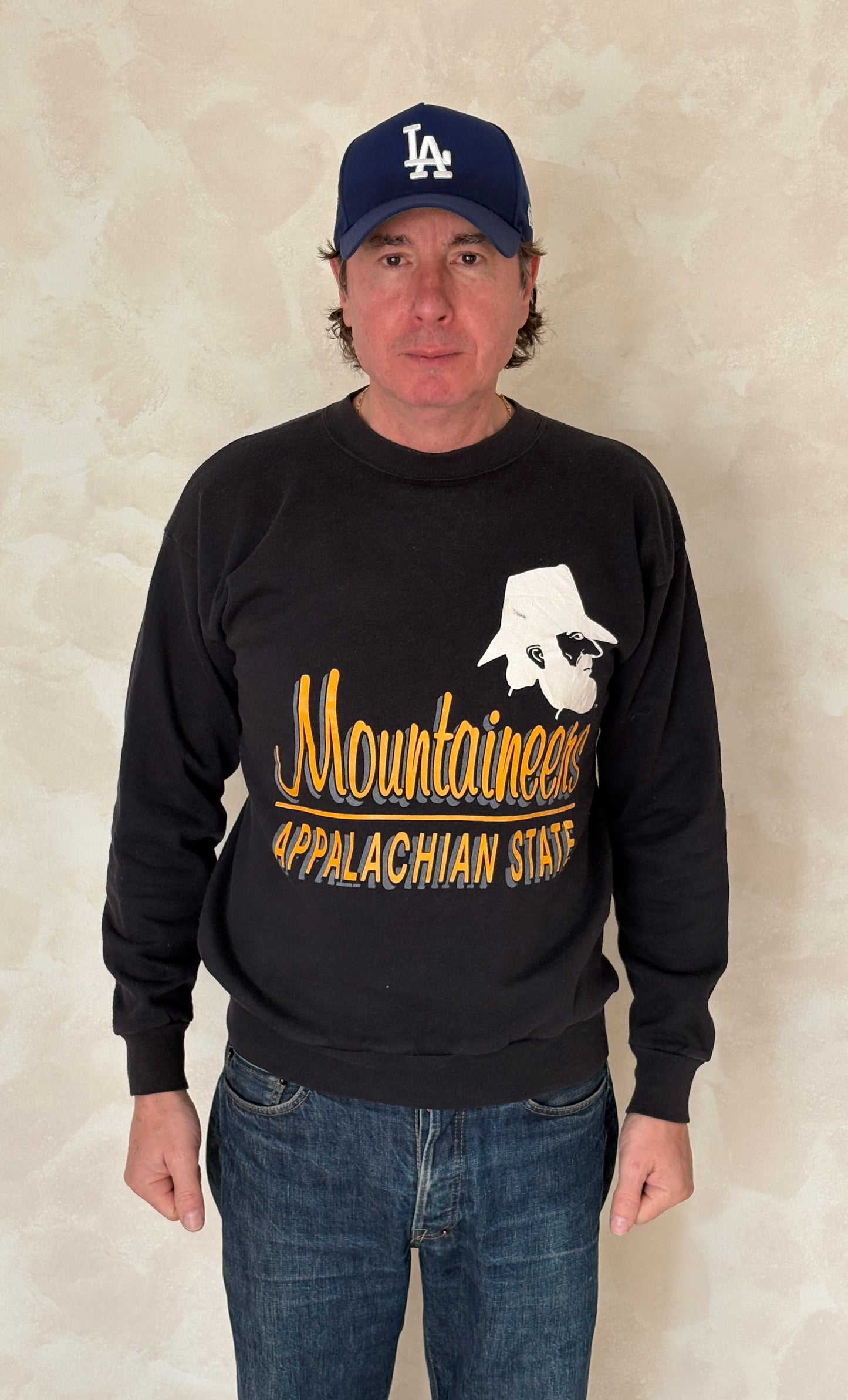 mountaineers sweatshirt, appalachian crewneck, vintage tulex sweatshirt, usa made college sweatshirt, large vintage sweater,