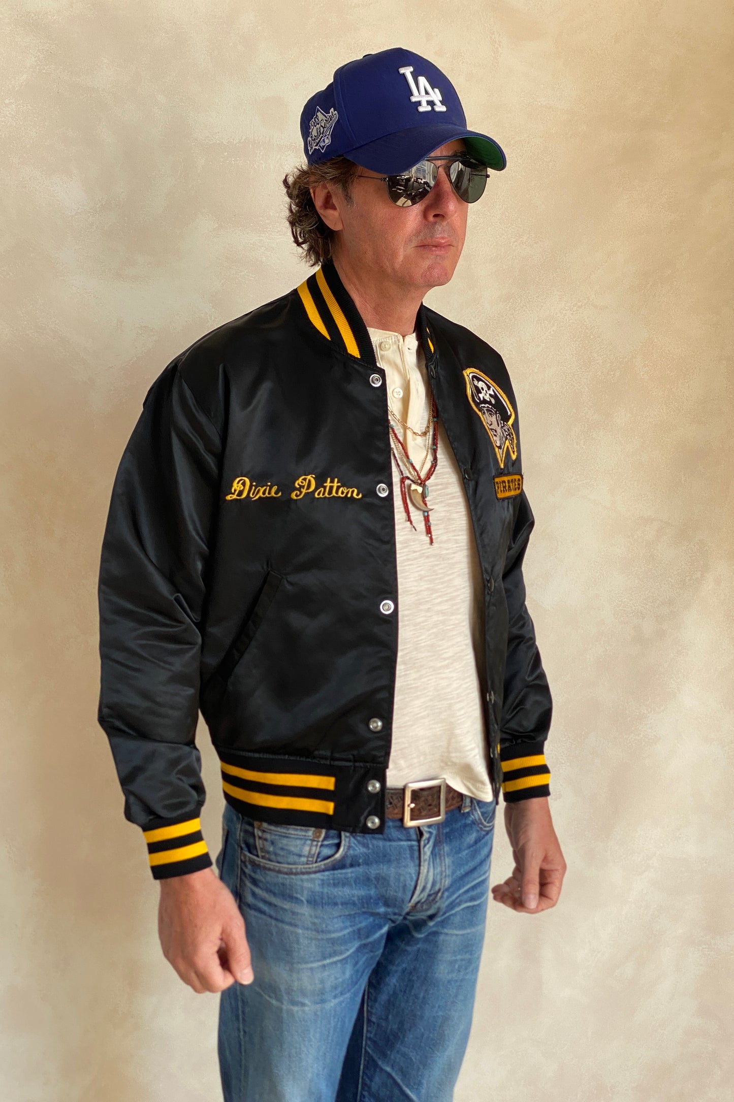 Vintage Pittsburgh Pirates Starter satin jacket made in USA, classic 80s MLB style, size small