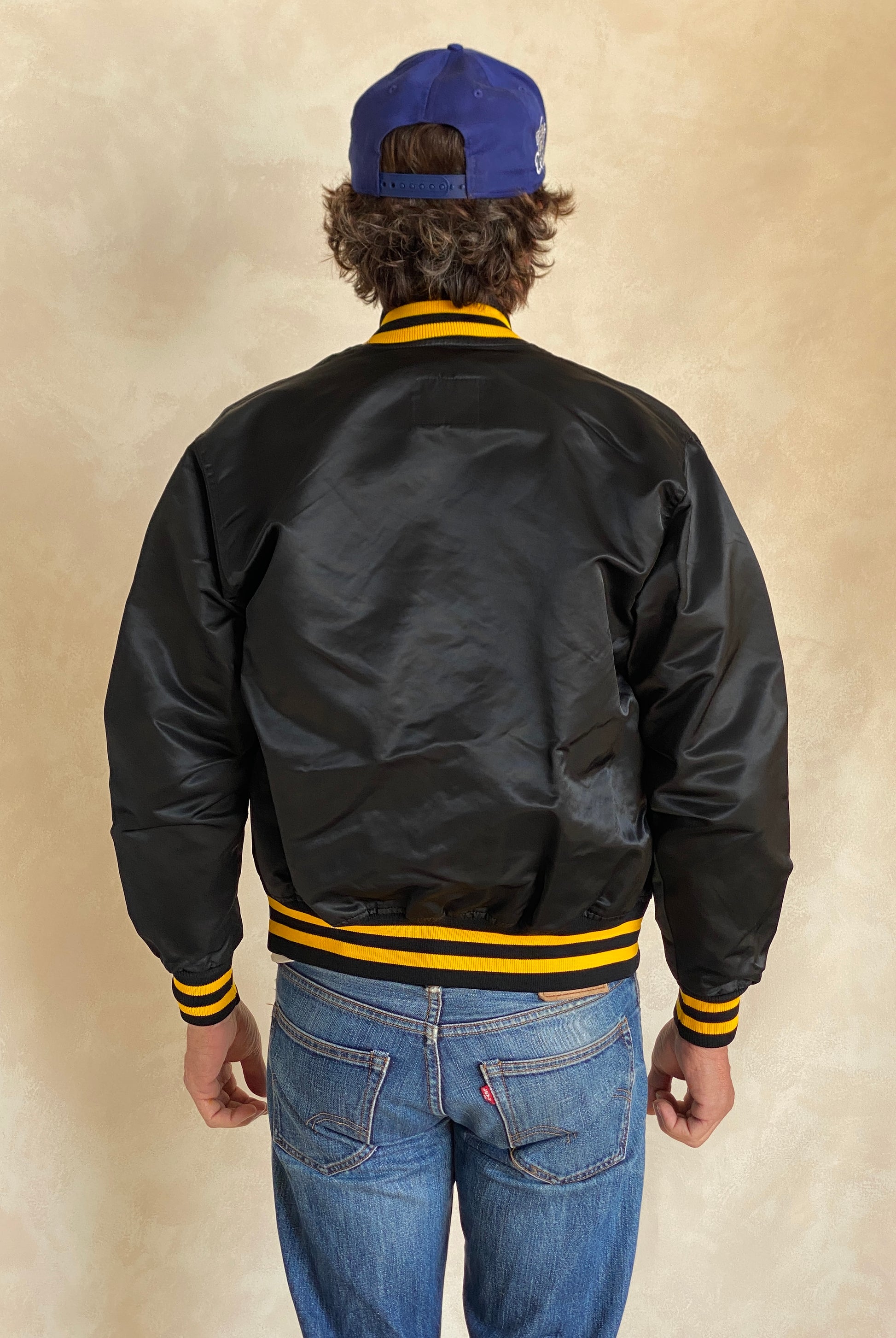 Vintage Pittsburgh Pirates Starter satin jacket made in USA, classic 80s MLB style, size small