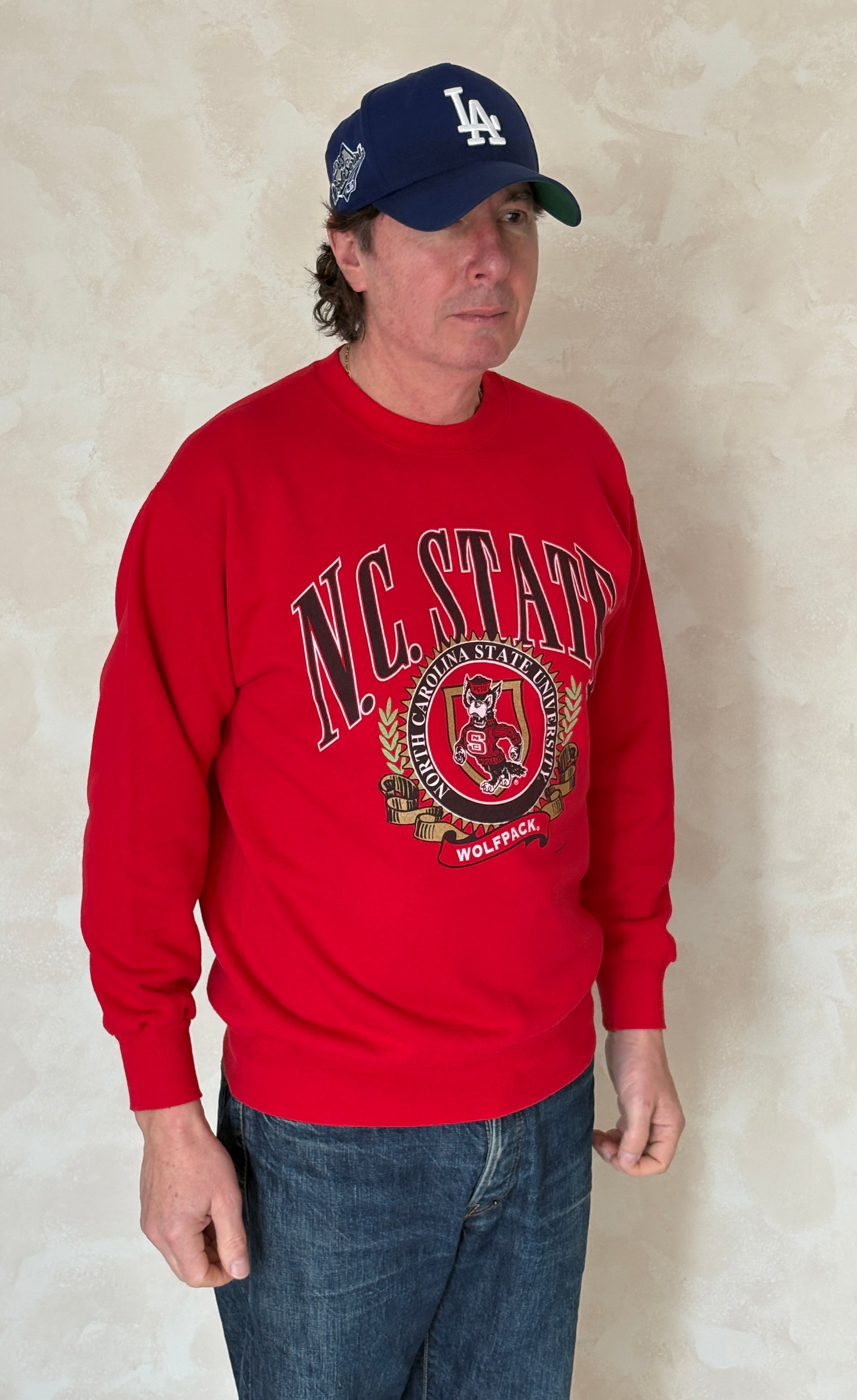 Size M Crew Neck N.C State Made By Nutmeg - USA Vintage Bcn