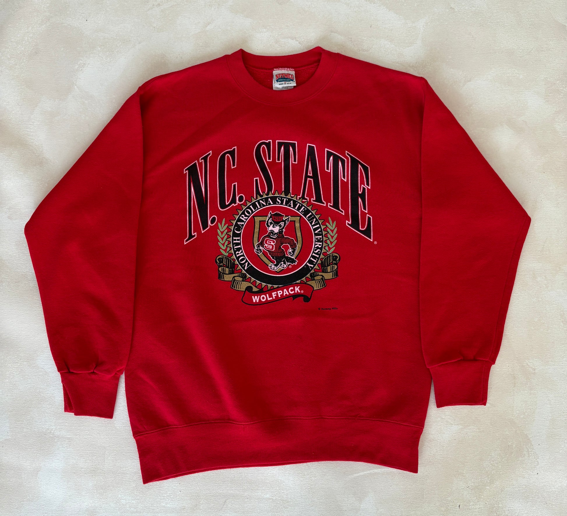Size M Crew Neck N.C State Made By Nutmeg - USA Vintage Bcn