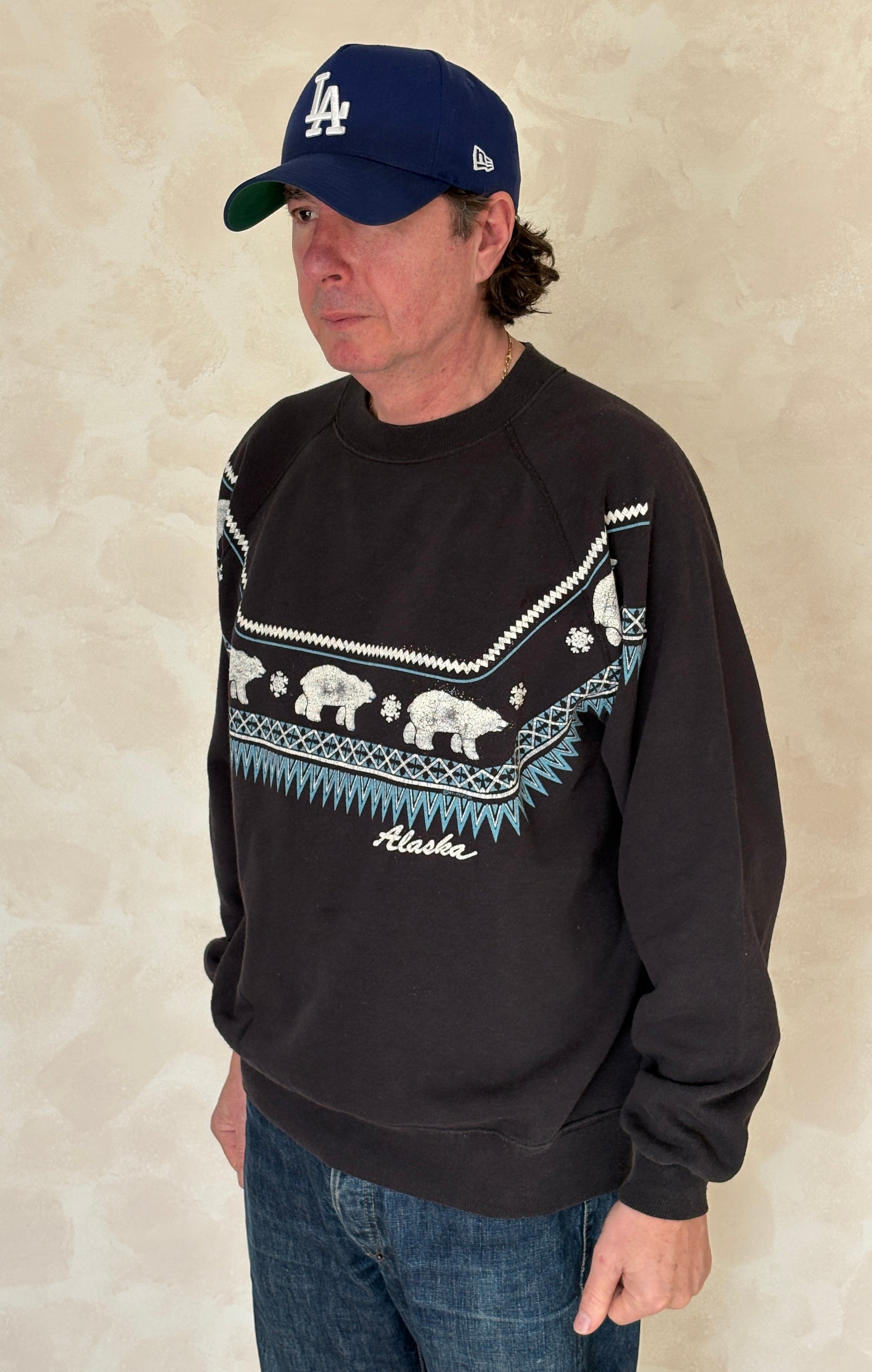Size XL Crew Neck Alaska Made in USA By Hanes - USA Vintage Bcn