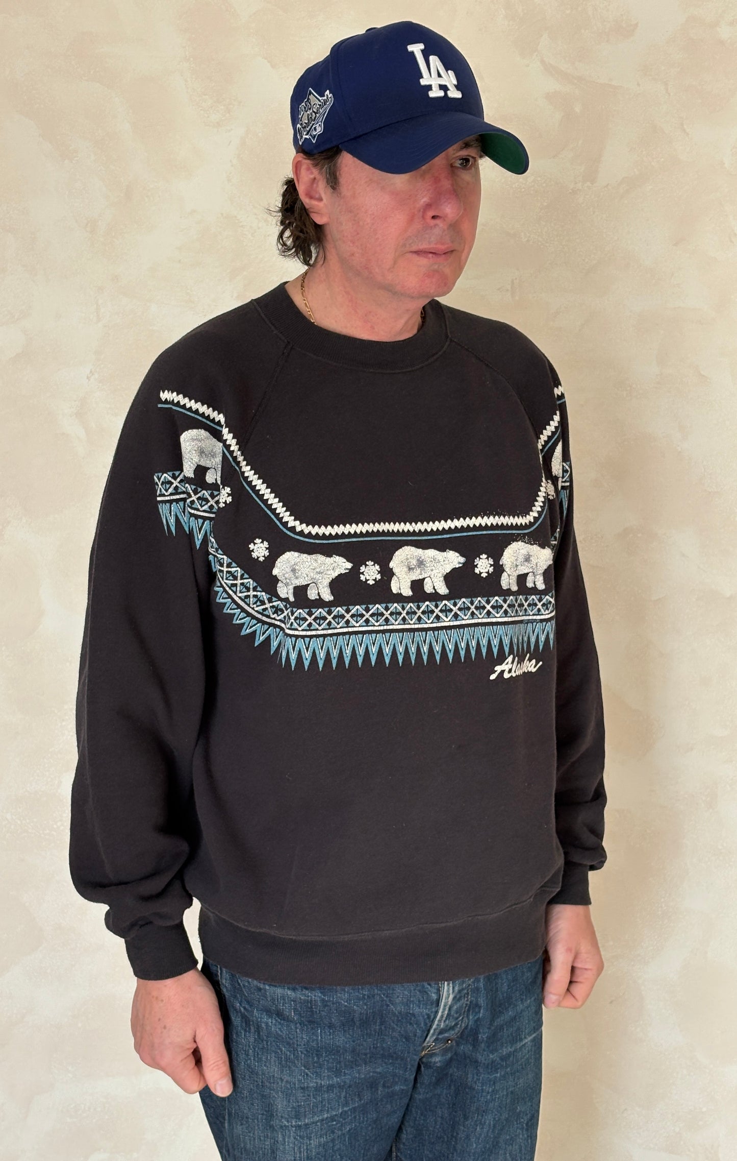 Size XL Crew Neck Alaska Made in USA By Hanes - USA Vintage Bcn