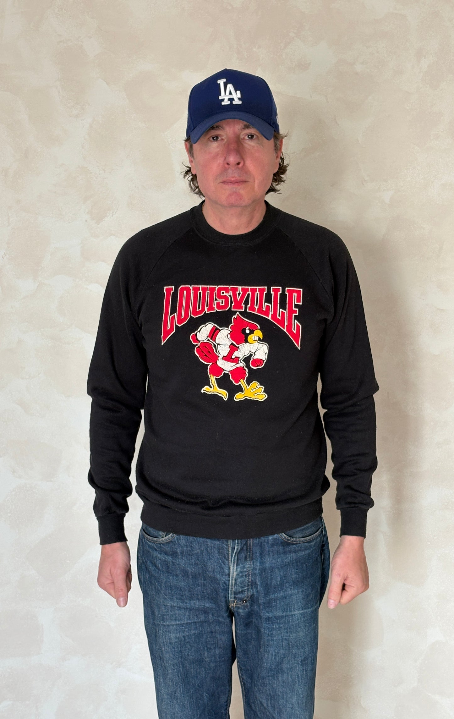 Size L Crew Neck Louisville Made in USA By Jerzees - USA Vintage Bcn
