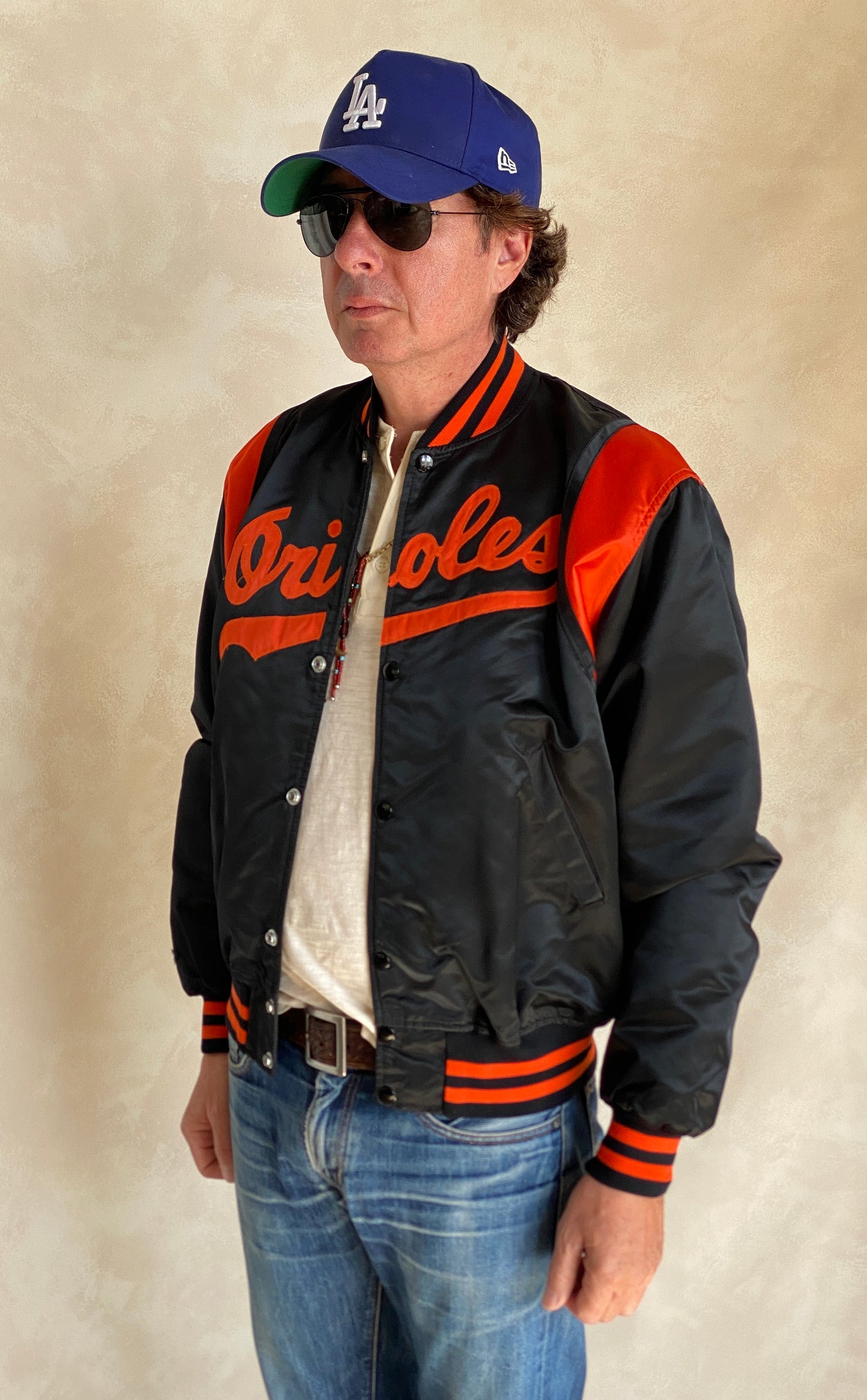 Large.  80s Vintage Orioles Starter jacket Made in USA