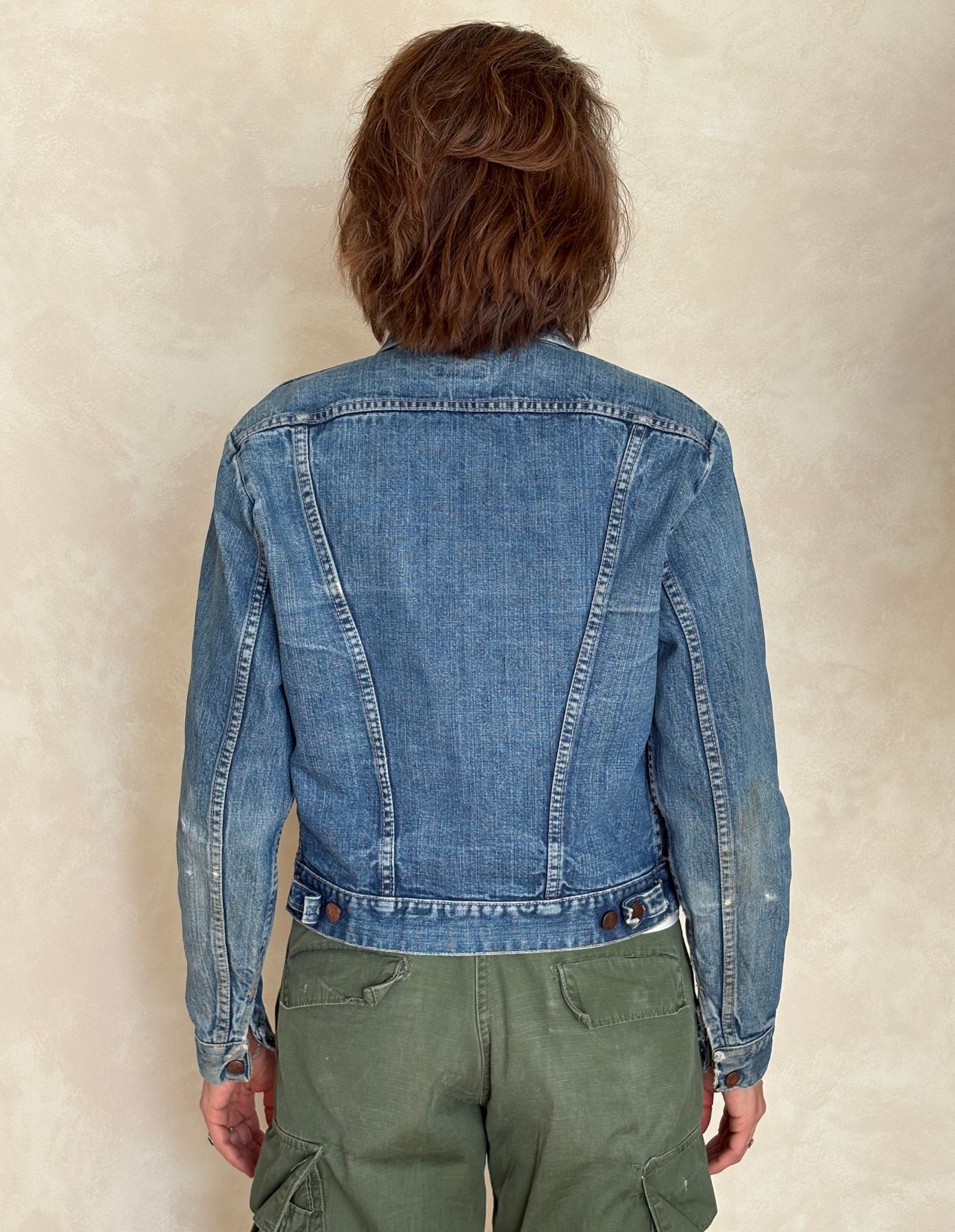 Size 36US . Vintage 70s Wrangler Denim Jacket – 4 Pockets – Made in USA