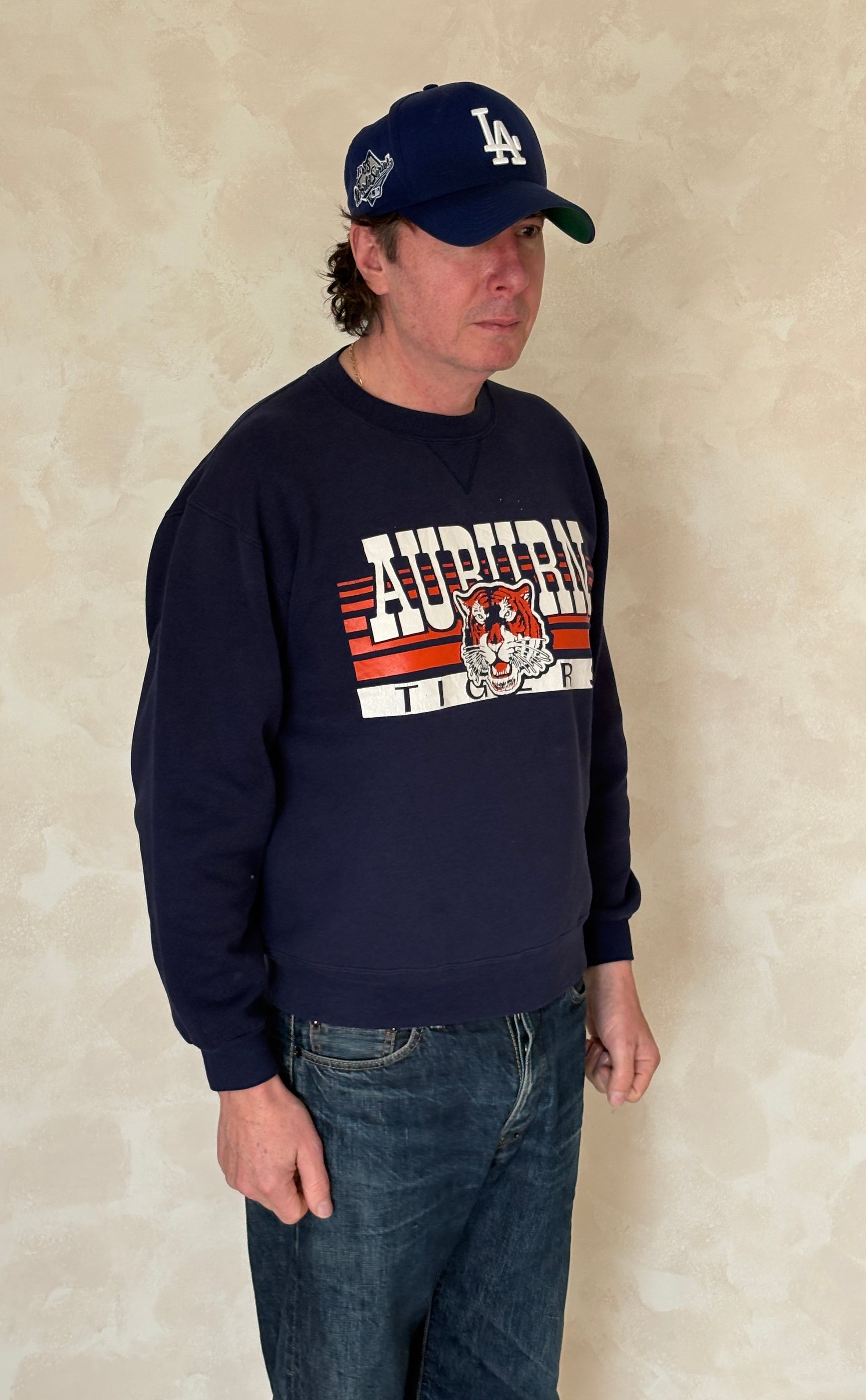 vintage auburn sweatshirt, auburn university crewneck, russell athletic usa, vintage college sweater,