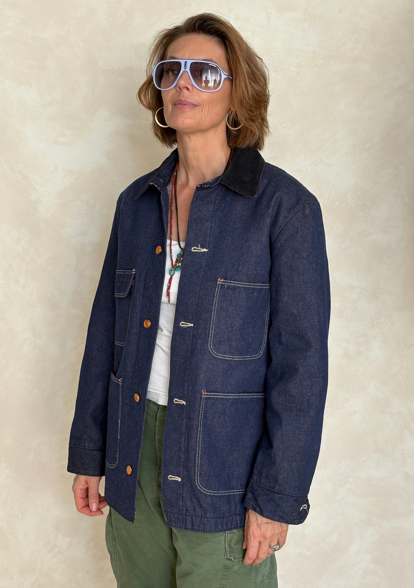 Size 38US / 48EU. Vintage Denim Chore Jacket – Lined-