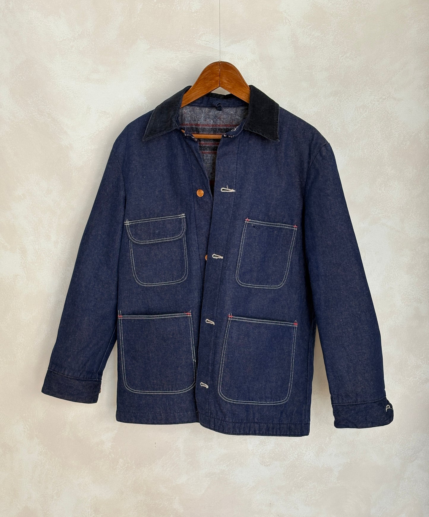 Size 38US / 48EU. Vintage Denim Chore Jacket – Lined-