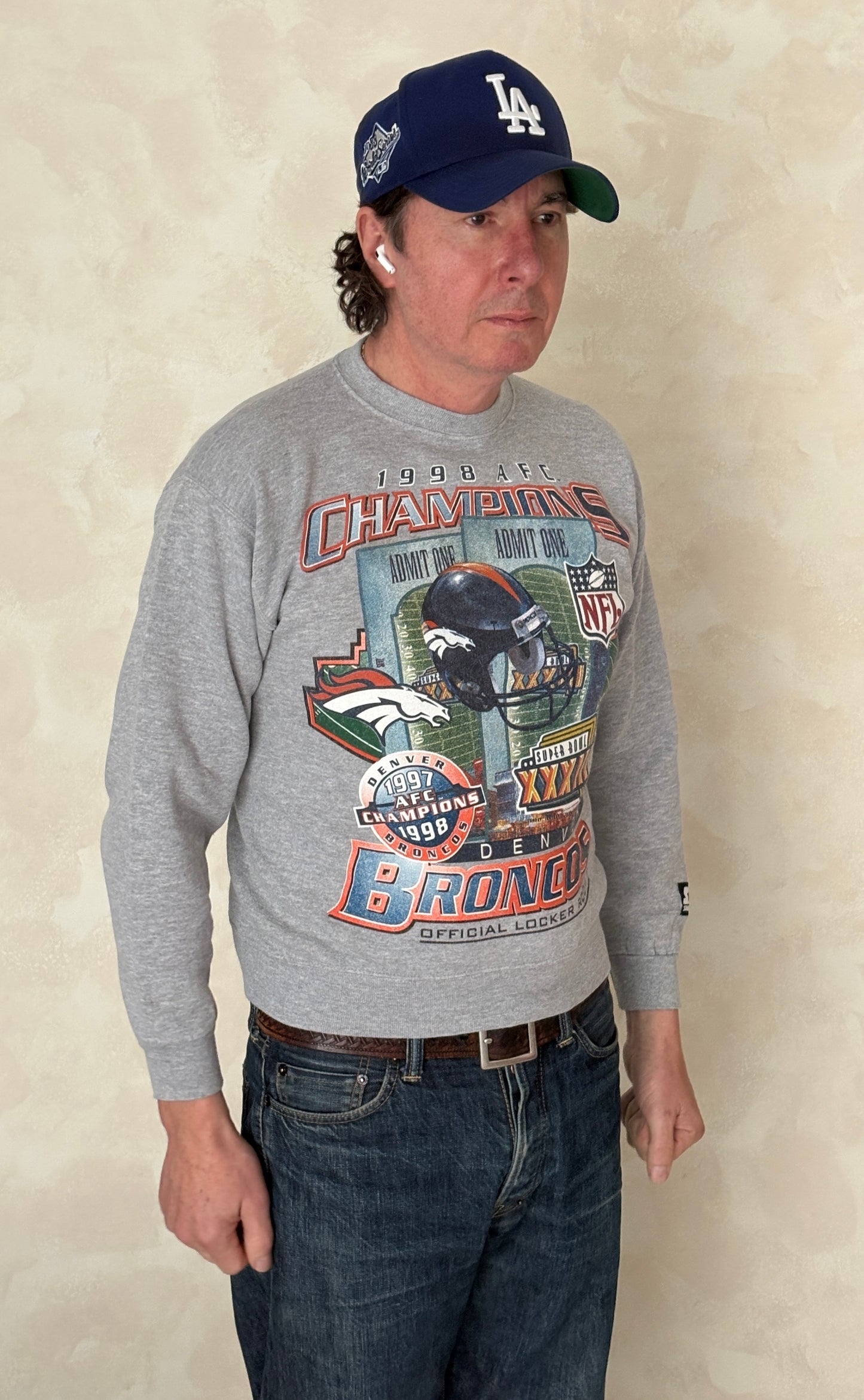 Size Youth Large Super Bowl Broncos Made in USA By Starter - USA Vintage Bcn