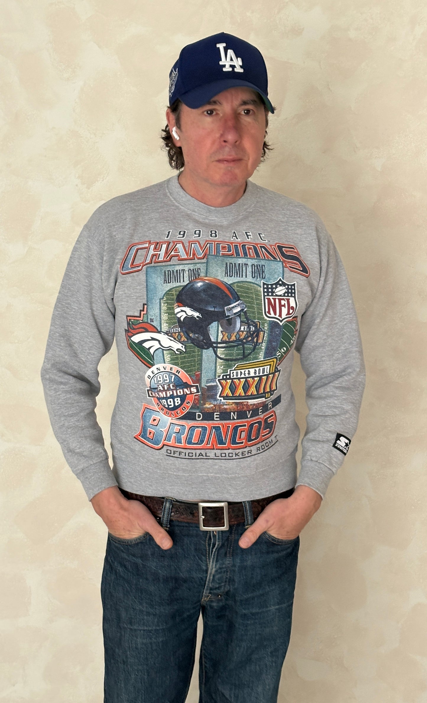 Size Youth Large Super Bowl Broncos Made in USA By Starter - USA Vintage Bcn