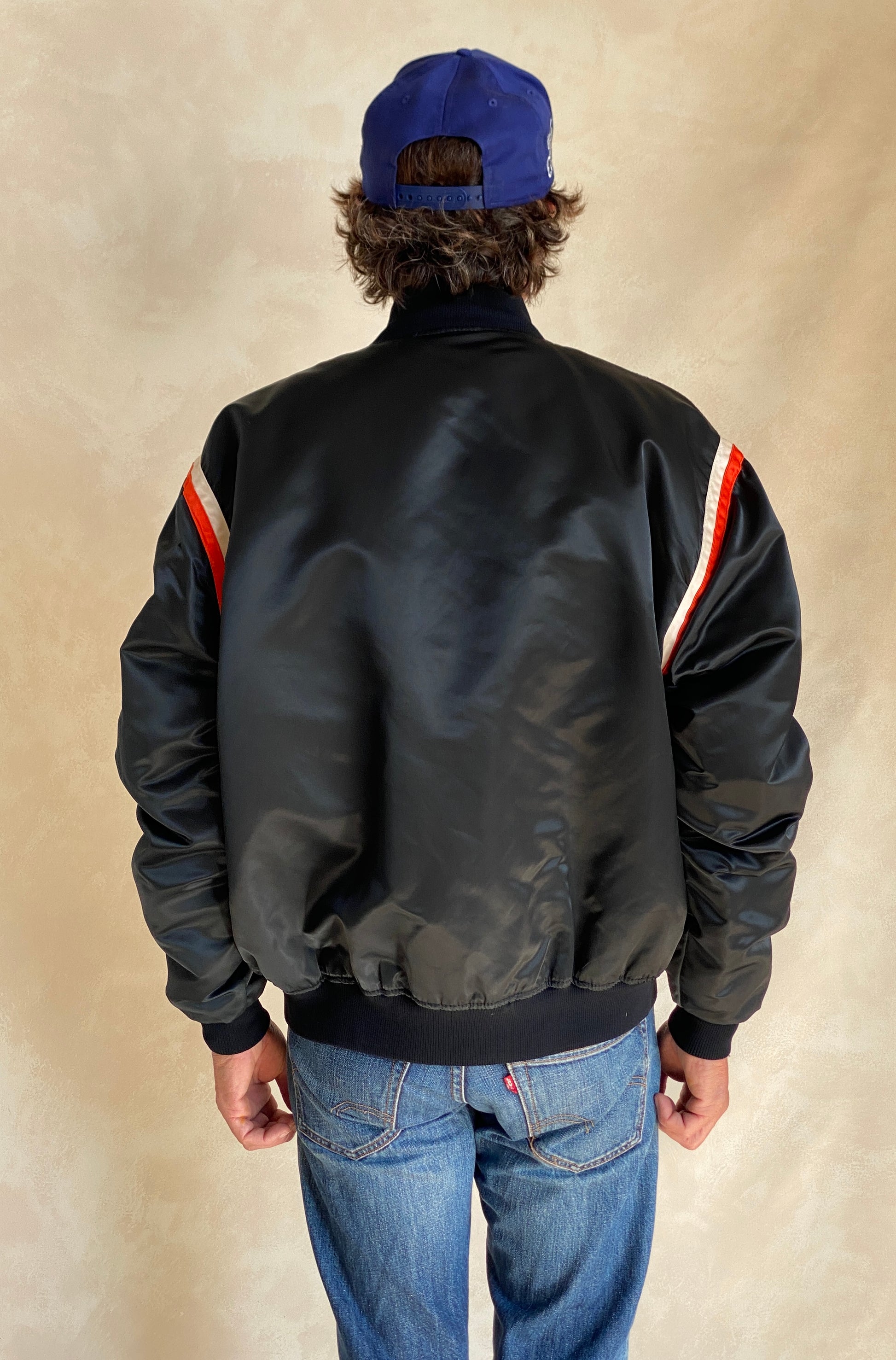 Vintage Philadelphia Flyers Starter satin jacket made in USA, size XLarge.