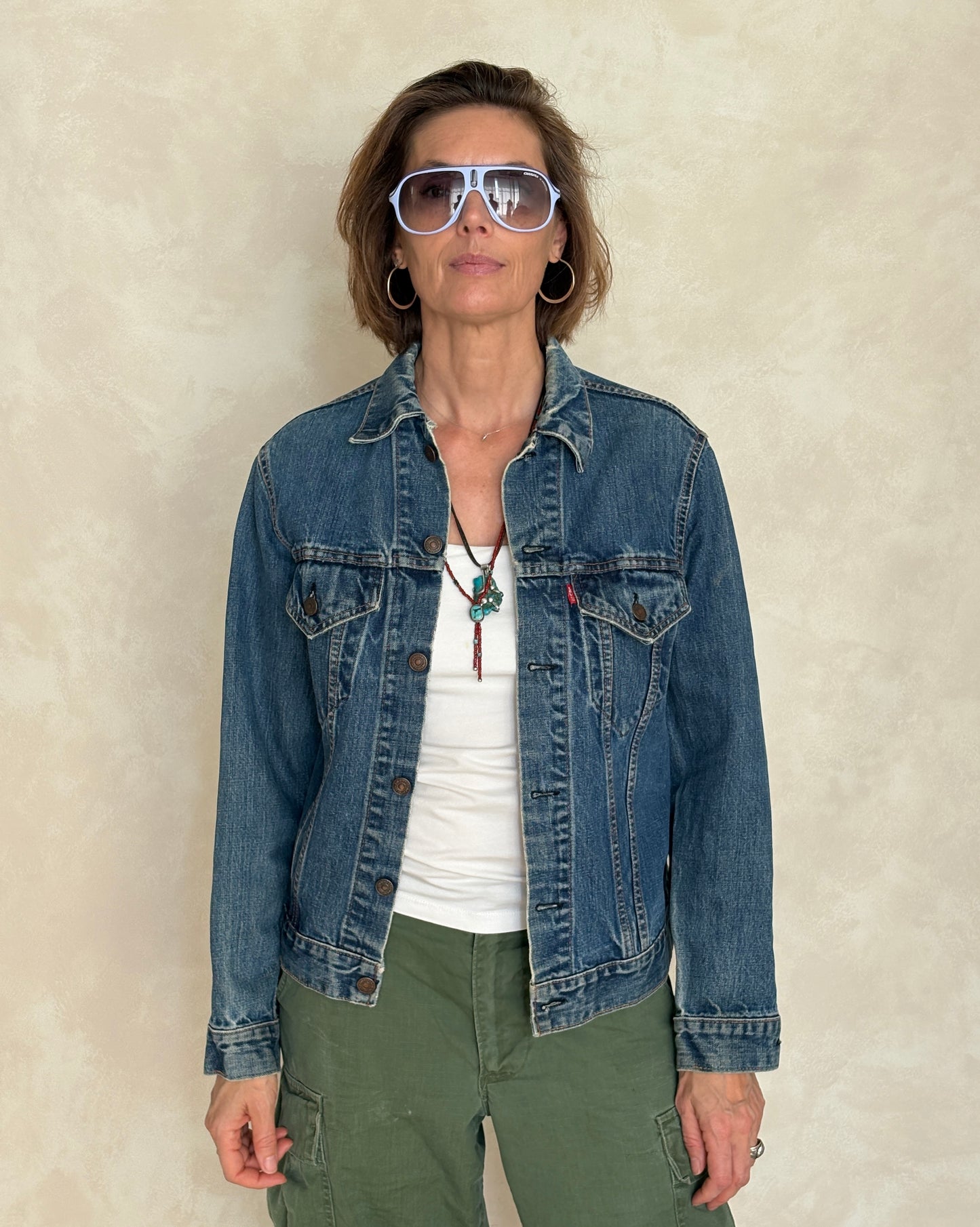 Size 36US / 46EU  . Vintage Early 70s 2 pocket Levi’s Denim Jacket 70505 – Single Stitch, Made in USA