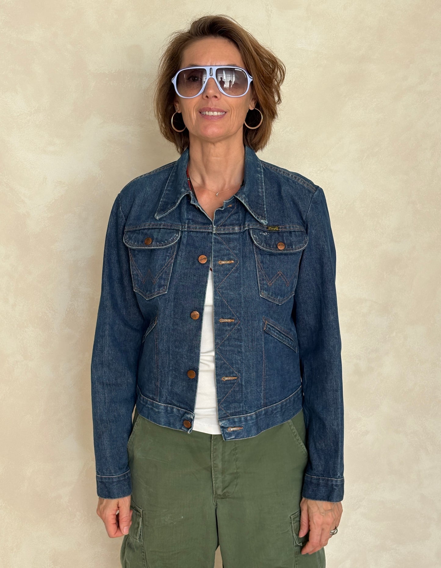 Size 36US . Vintage 70s Wrangler Denim Jacket – 4 Pockets