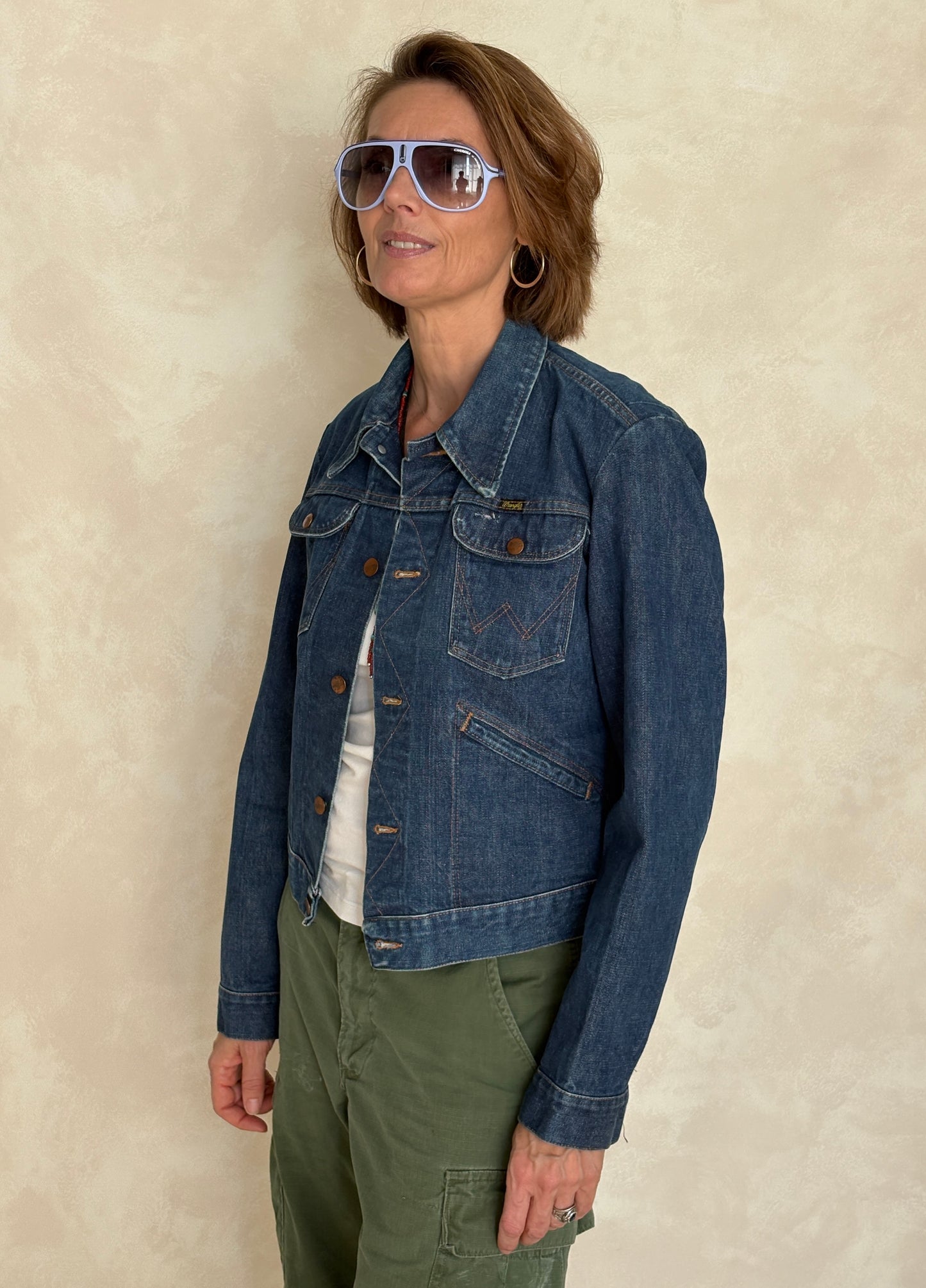 Size 36US . Vintage 70s Wrangler Denim Jacket – 4 Pockets