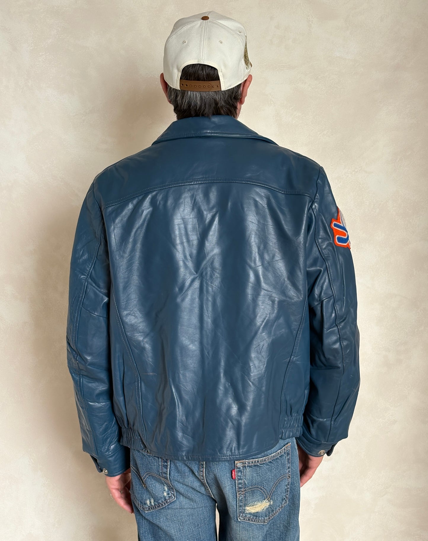 Size 44US / 54EU .Vintage Leather Hockey Jacket Men’s – Soft Canadian Leather – Made in Canada