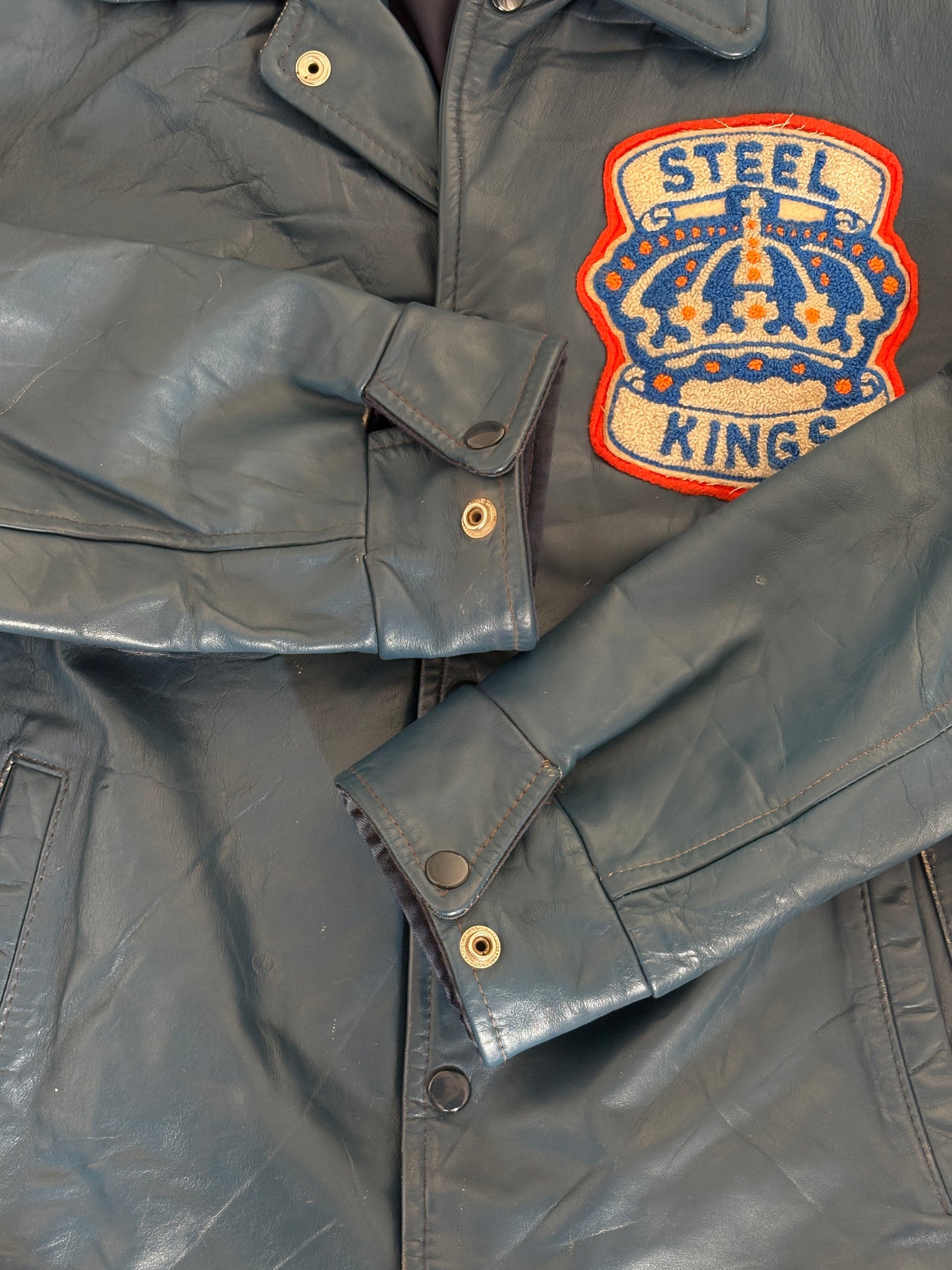Size 44US / 54EU .Vintage Leather Hockey Jacket Men’s – Soft Canadian Leather – Made in Canada
