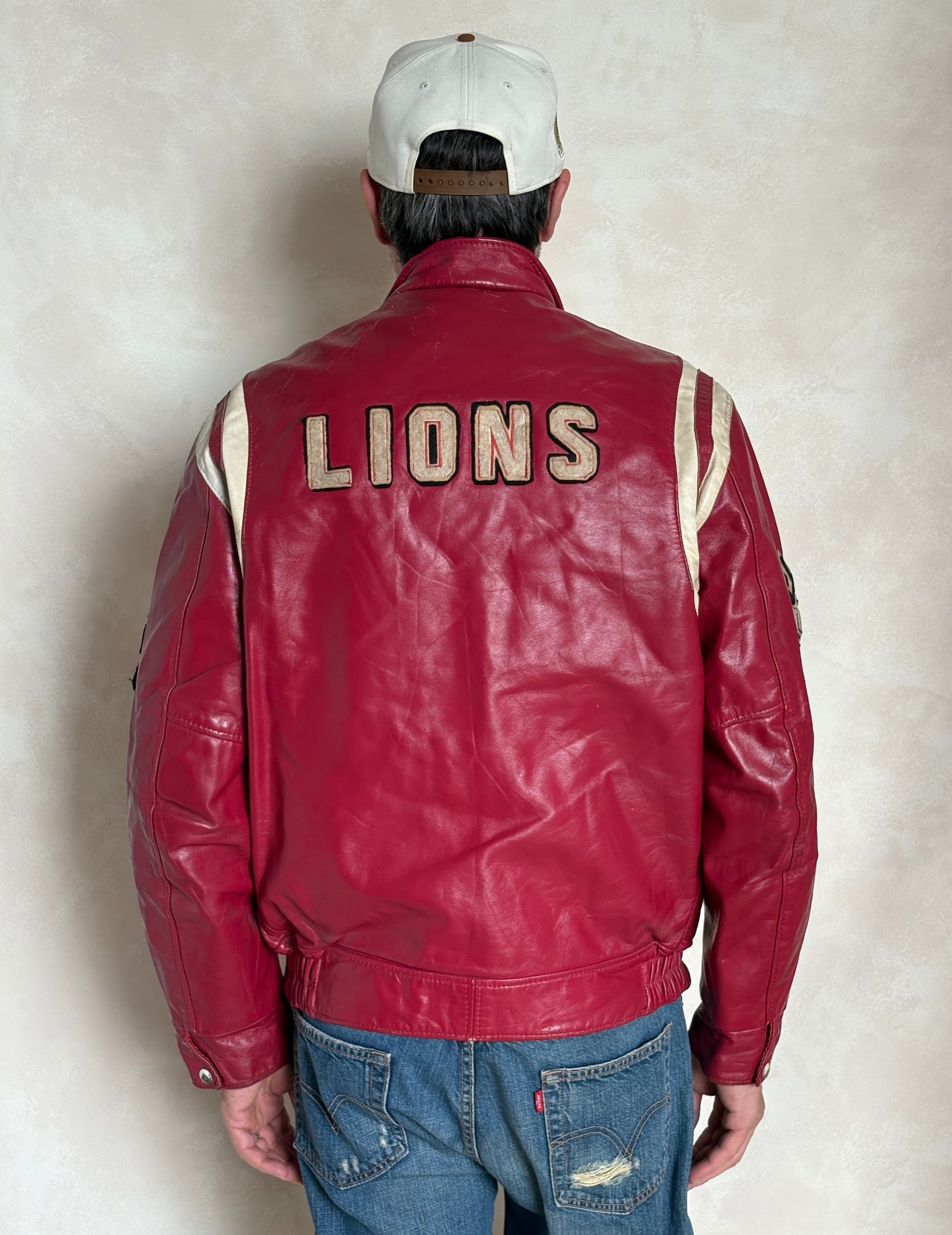 Size Large.  Vintage 1984 Leather Hockey Jacket  – Canadian Leather – Made in Canada