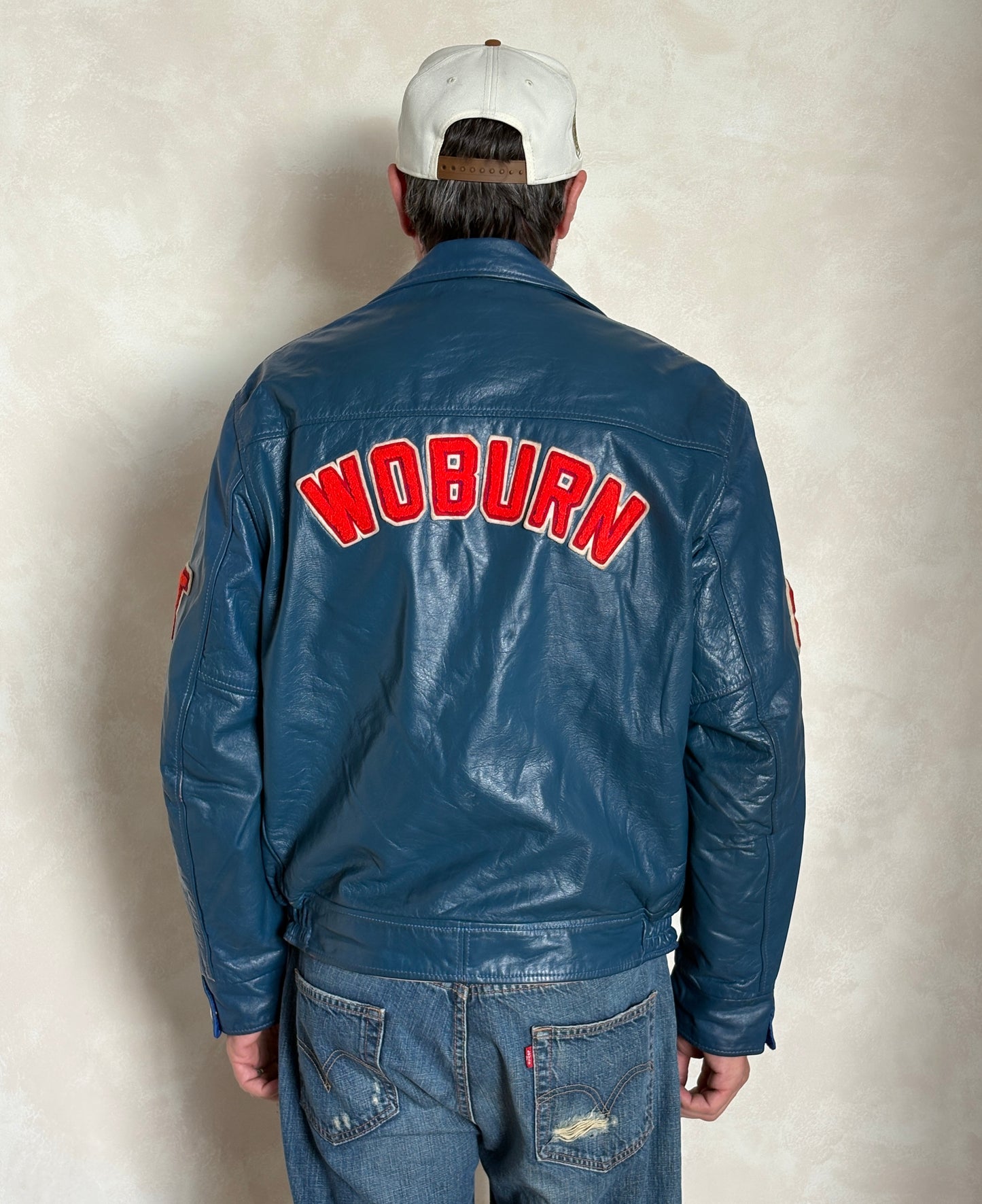 Size 42US / 52EU Vintage 1978 SR Wildcats Leather Varsity Jacket — Canadian High School Football  — SSIAA Champions — Made in Canada