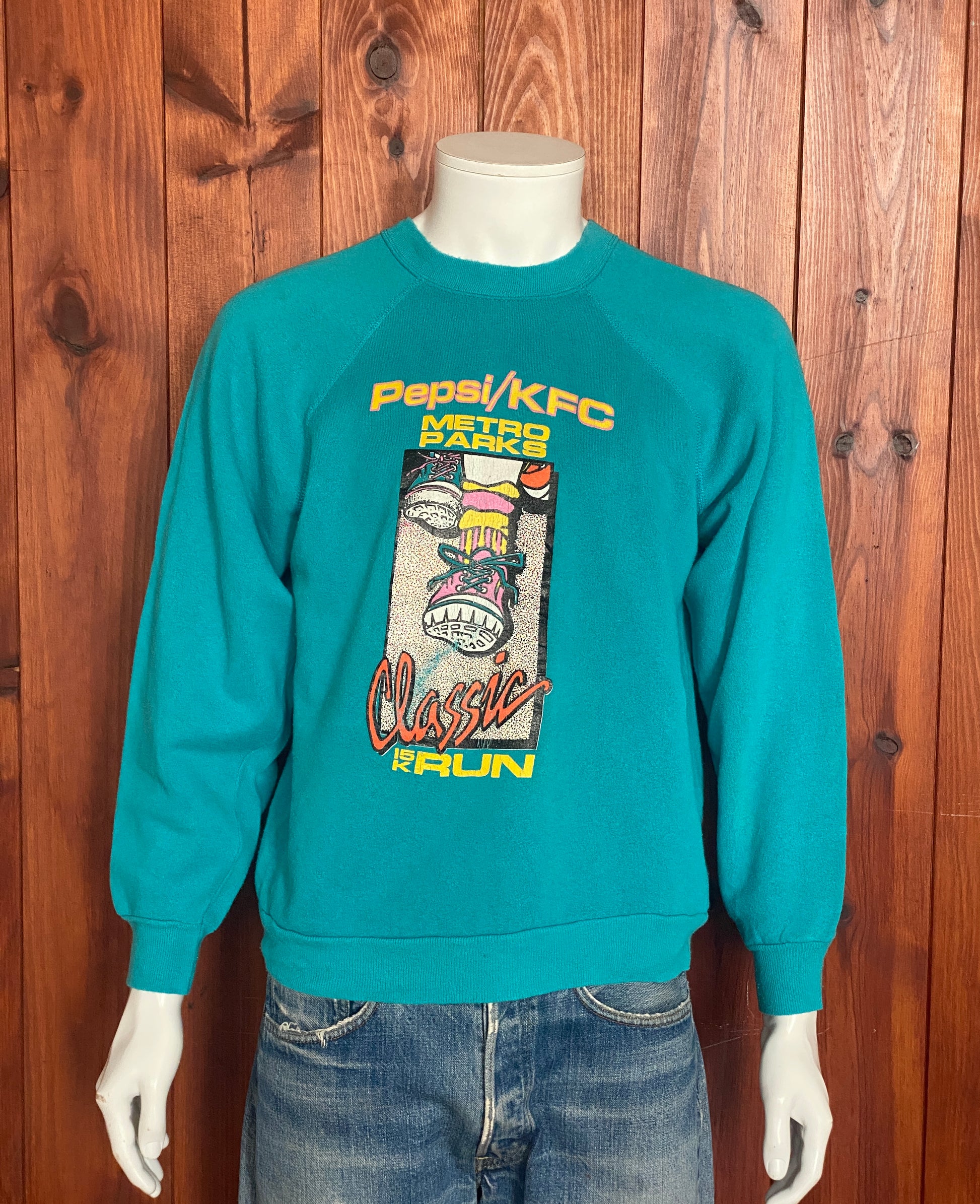 Size S. 80s pepsi kfc metro parks vintage sweatshirt - USA Vintage Bcn