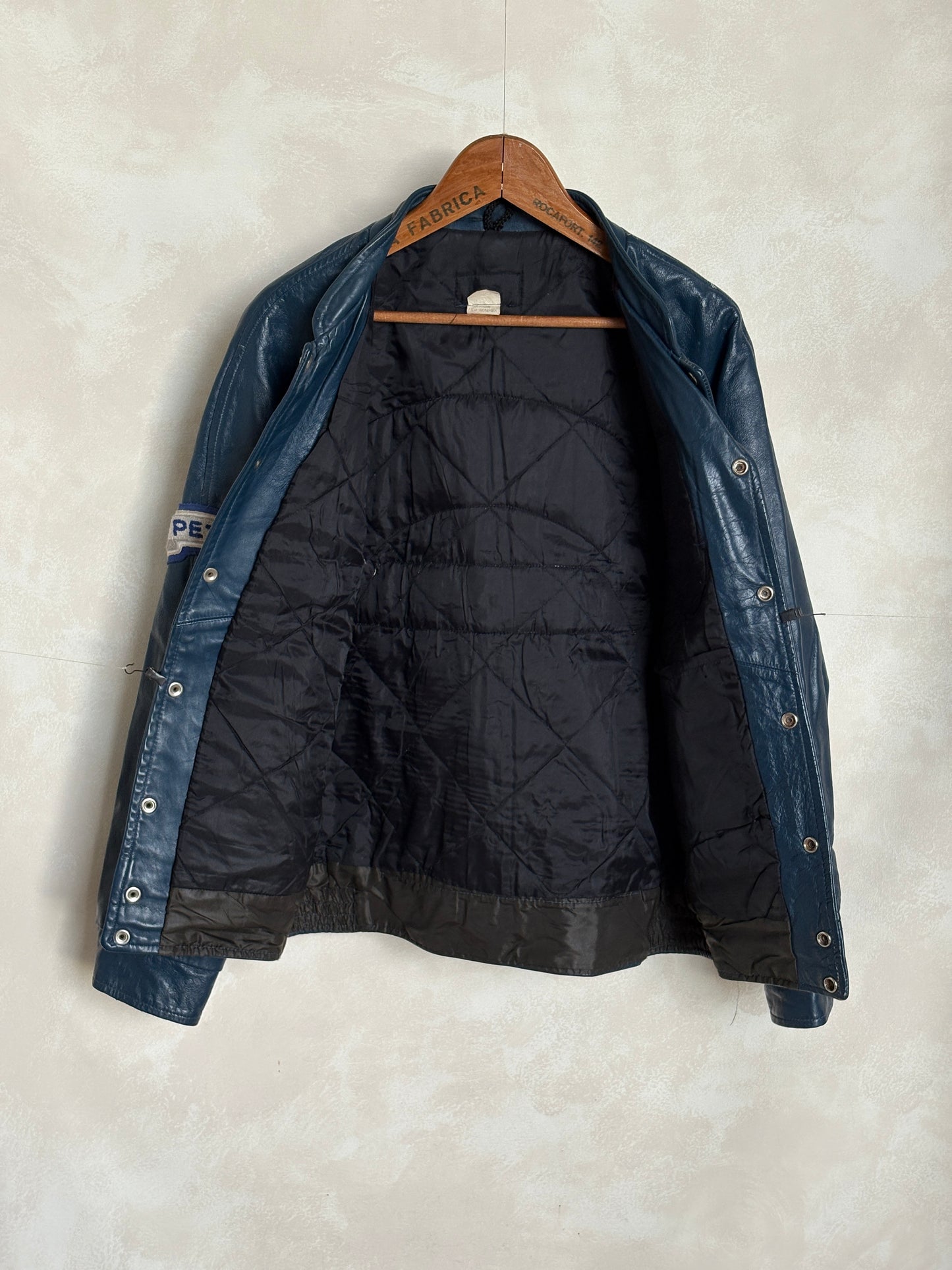 Size 42US / 52EU Vintage 1980s Algonquin College Leather Varsity Jacket — Business Department Bomber — Canadian University Jacket