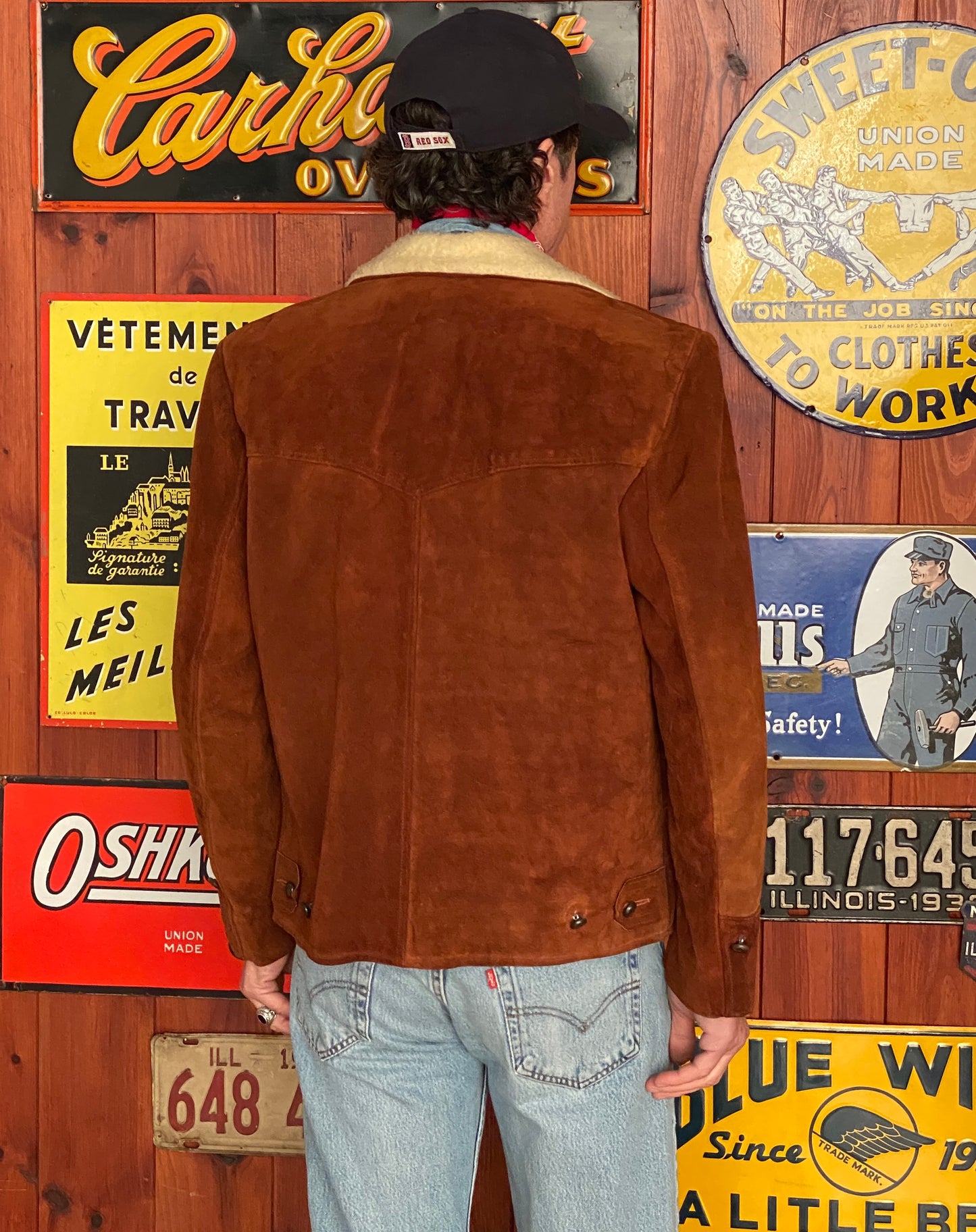 Size 40US Reg (50EU). Vintage suede ranch jacket made in USA