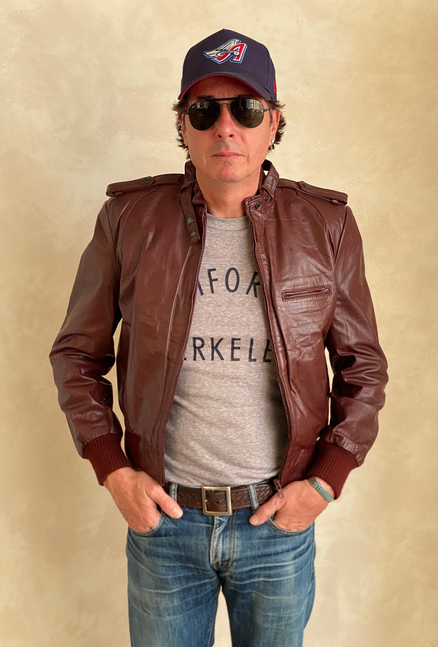 Size 12US Vintage 80s  leather jacket removable lining