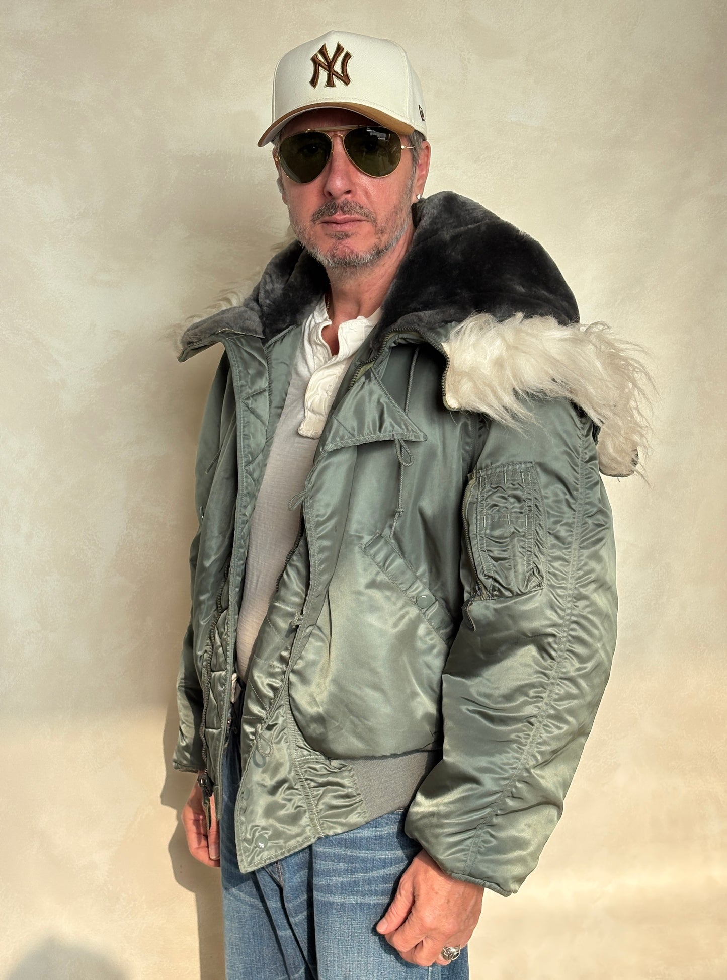 XL  . Authentic 1974 Vintage N2B Military Flight Jacket — Authentic U.S. Air Force Cold Weather Bomber