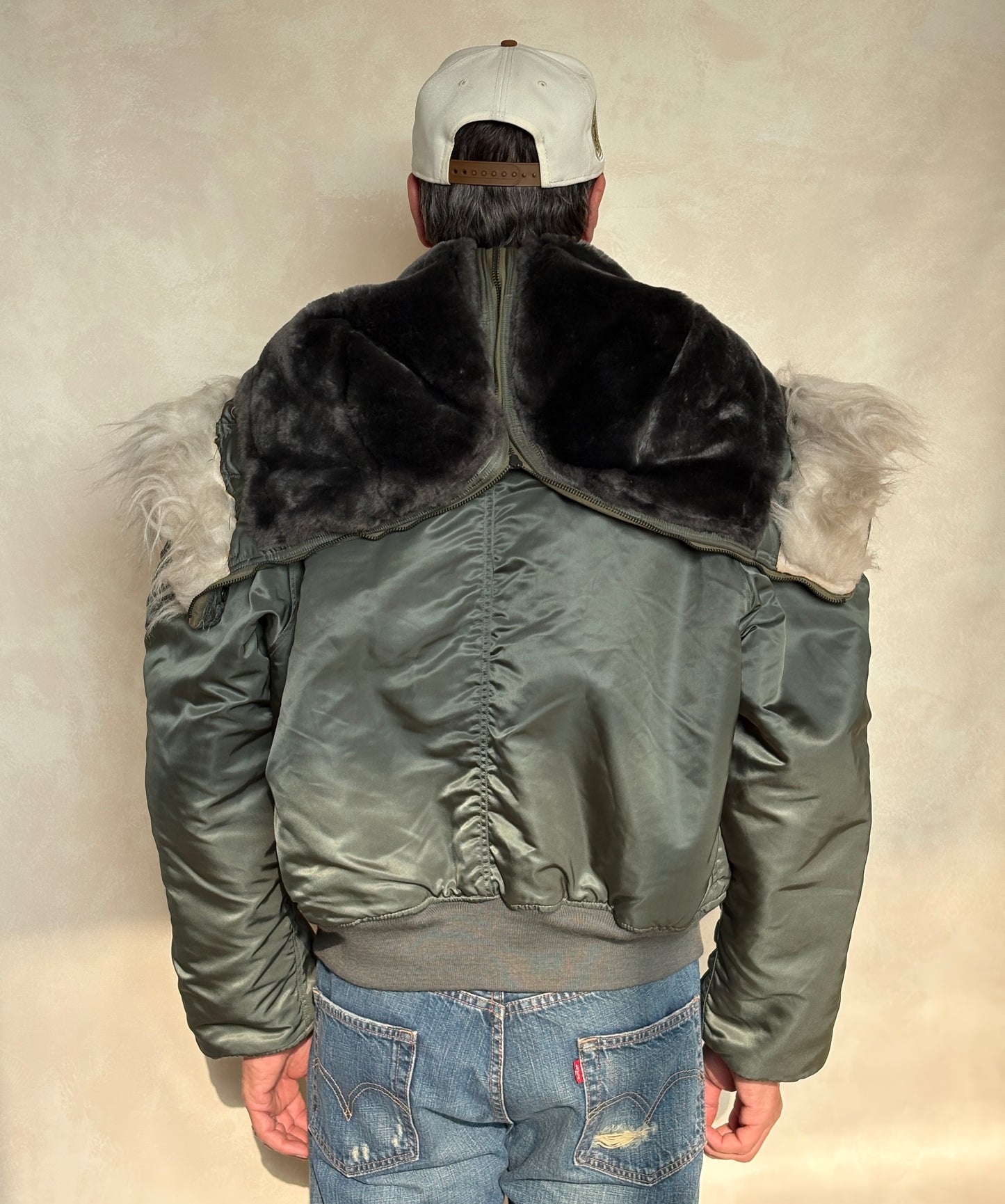 XL  . Authentic 1974 Vintage N2B Military Flight Jacket — Authentic U.S. Air Force Cold Weather Bomber