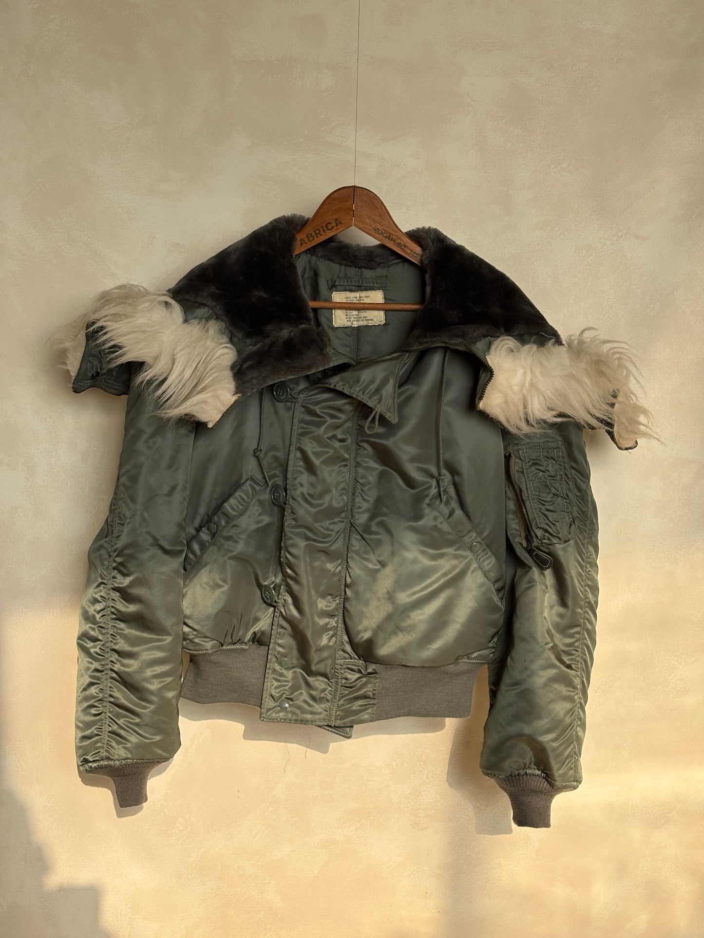 XL  . Authentic 1974 Vintage N2B Military Flight Jacket — Authentic U.S. Air Force Cold Weather Bomber