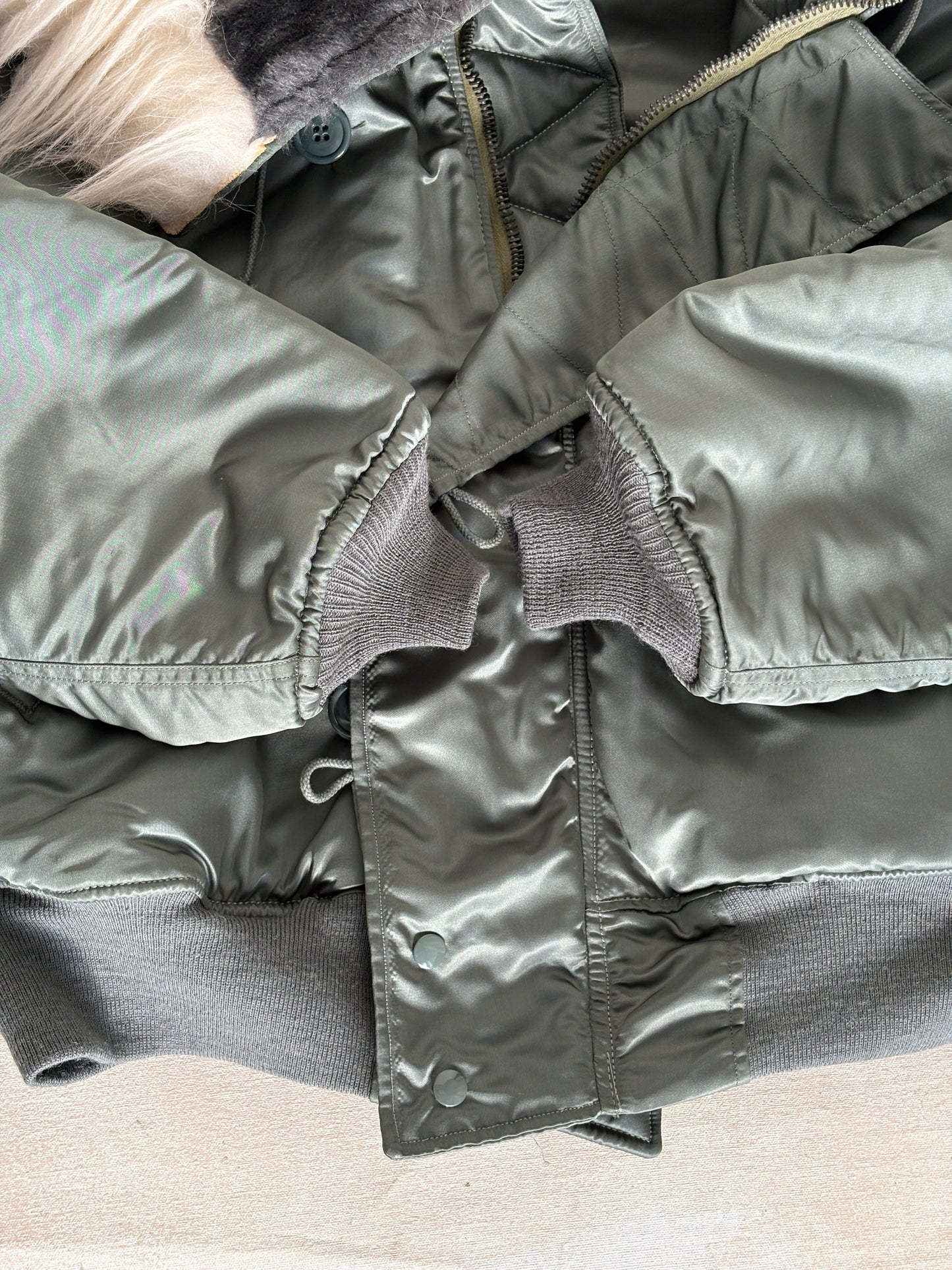 XL  . Authentic 1974 Vintage N2B Military Flight Jacket — Authentic U.S. Air Force Cold Weather Bomber