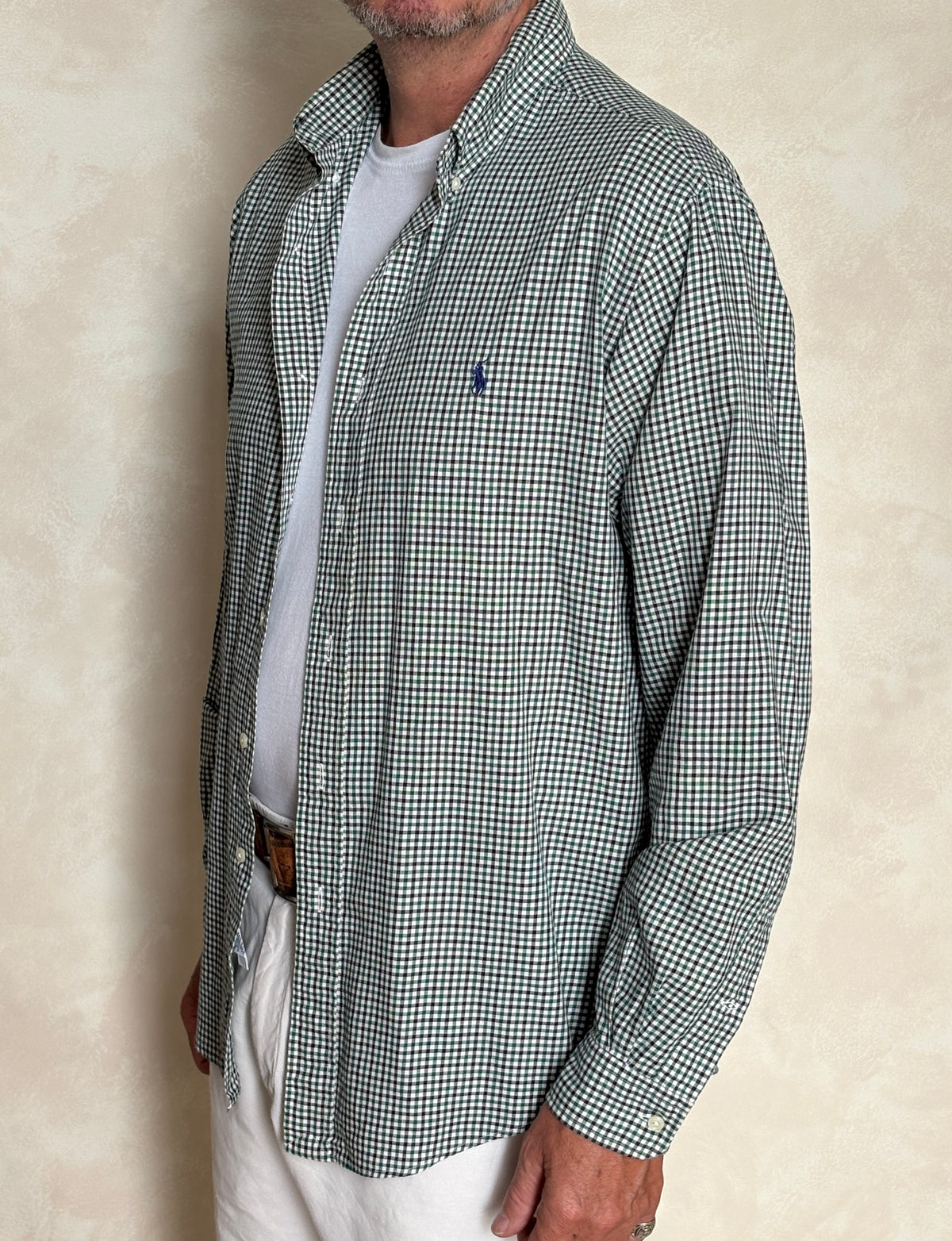 Vintage Ralph Lauren Custom Fit Gingham Check Shirt — Size Large