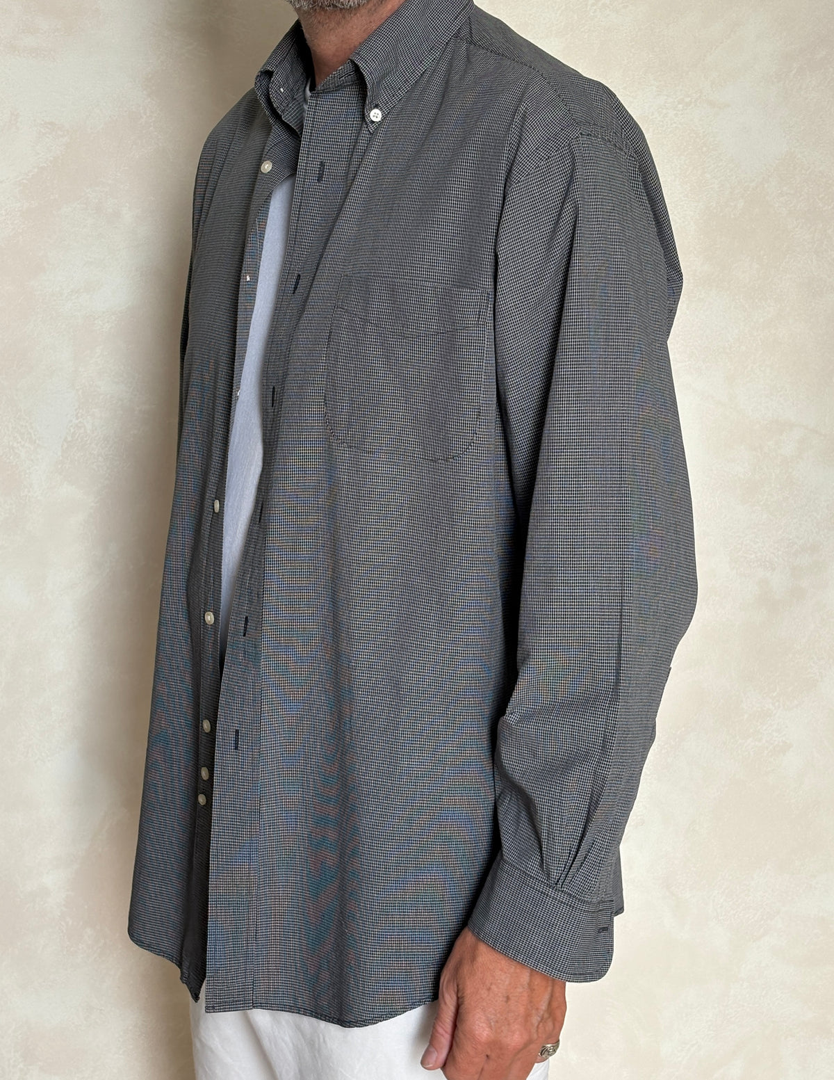 Vintage Brooks Brothers Mini Check Shirt — All Cotton — Size 16-4 Large