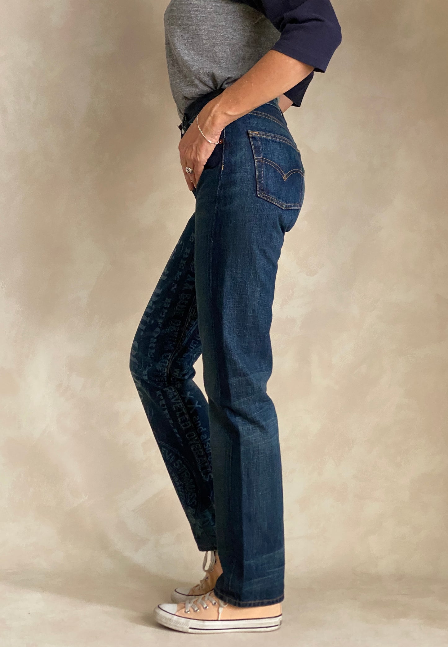 29X34 Printed Vintage denim Levi’s 501 vintage Made in Spain - USA Vintage Bcn
