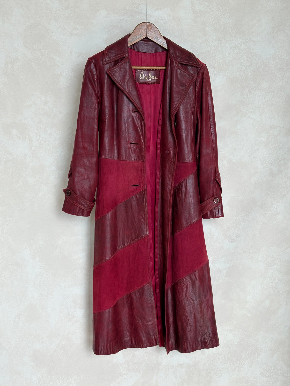 Fantastic two tone leather and suede jacket styled in California-AJ357 Studio