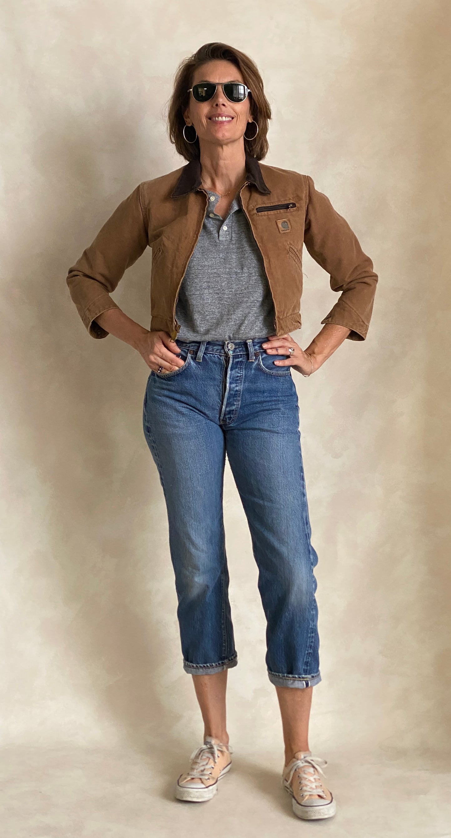 Youth Med. Vintage Carhartt lined jacket Made in USA - USA Vintage Bcn
