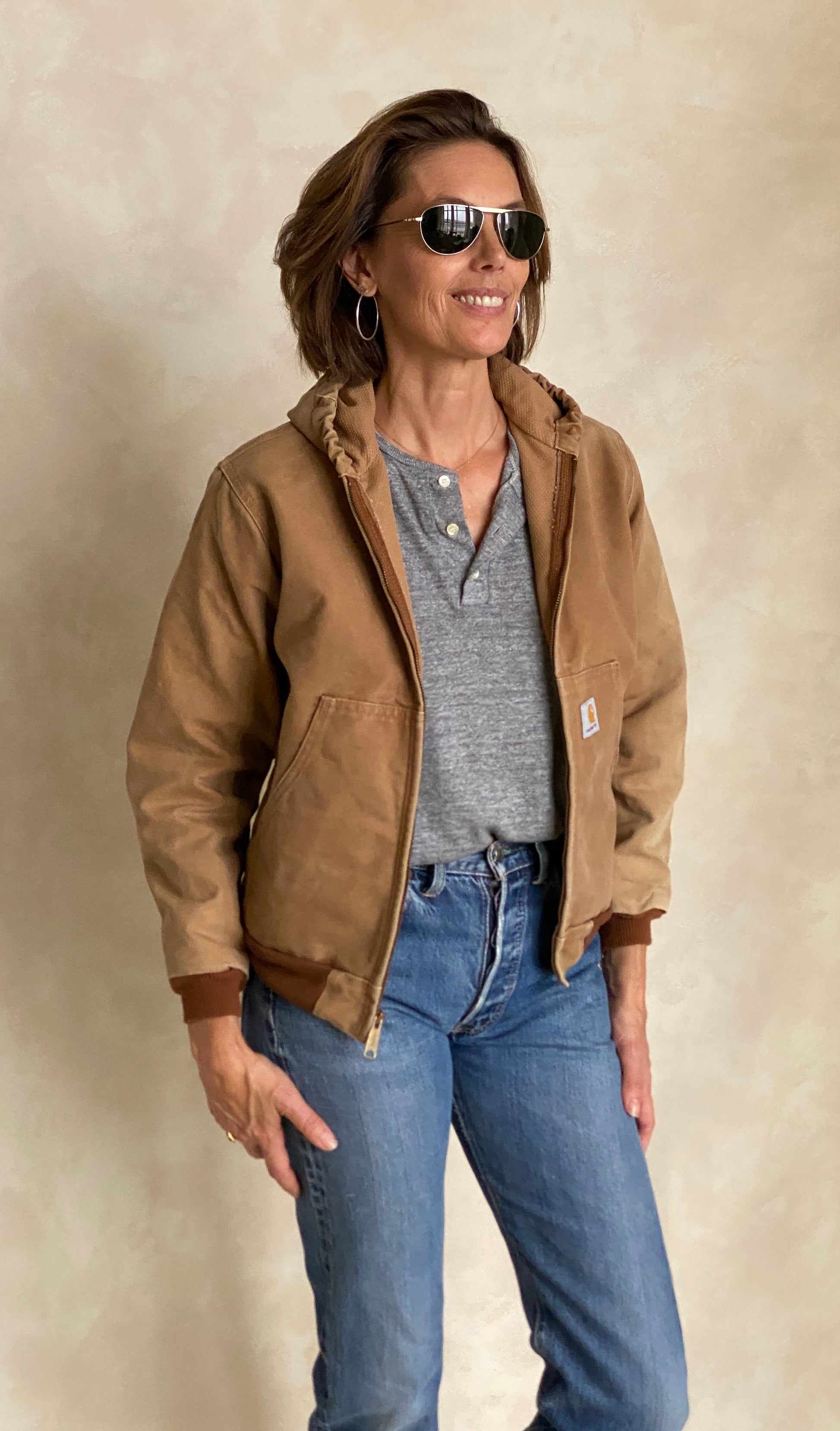 Youth L.Vintage Carhartt hooded jacket Made in Mexico - USA Vintage Bcn