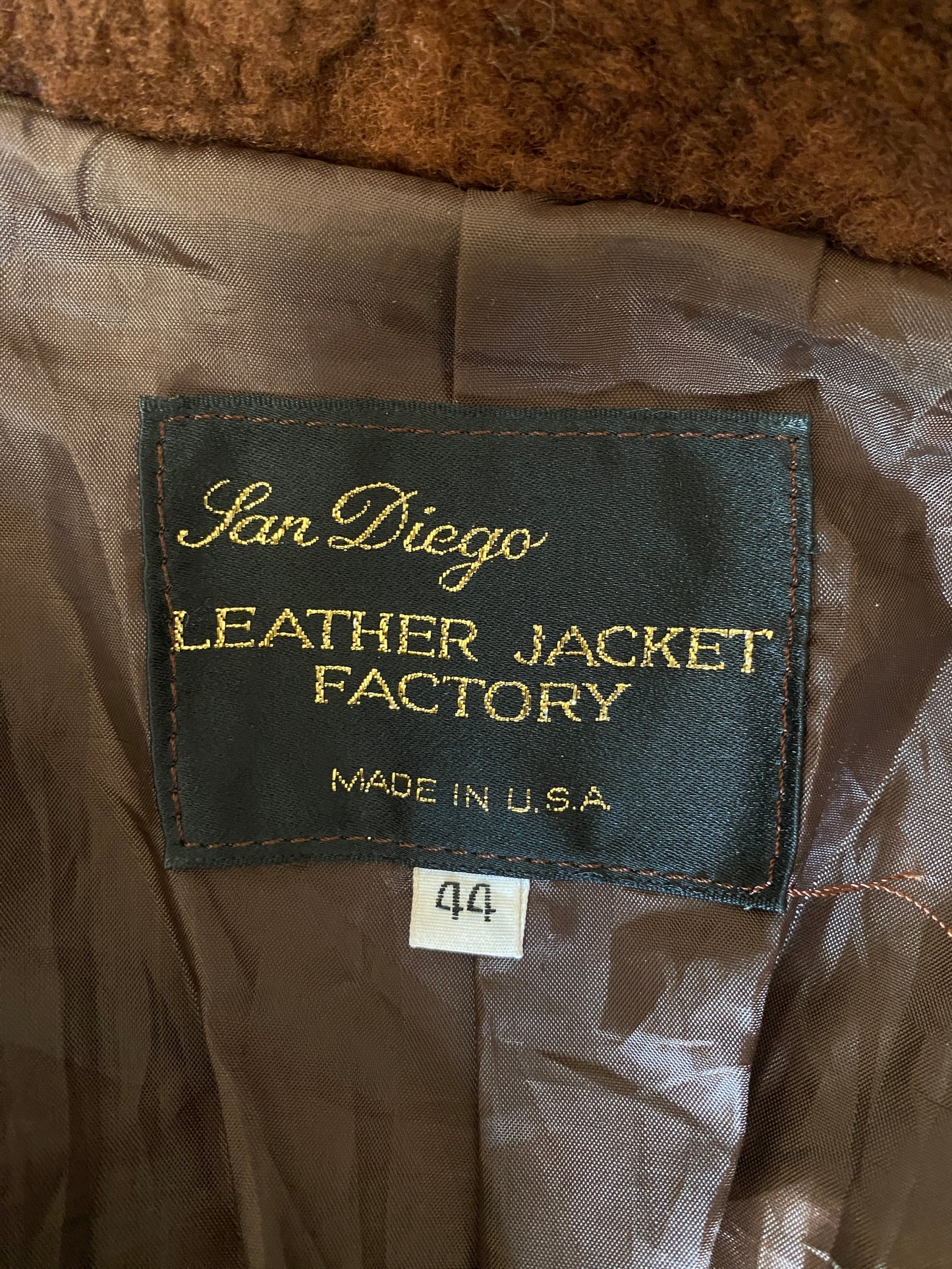 Vintage Leather Bomber Flight Jacket Aviator - Size 44US Regular (54EU)-AJ357 Studio