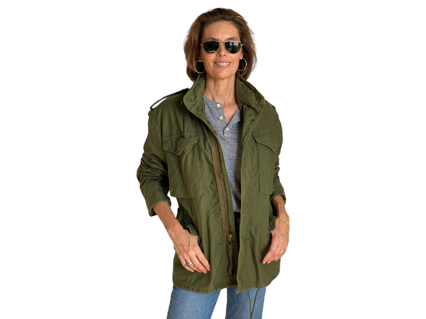 Small Short 1975 vintage US military M-65 field jacket - USA Vintage Bcn