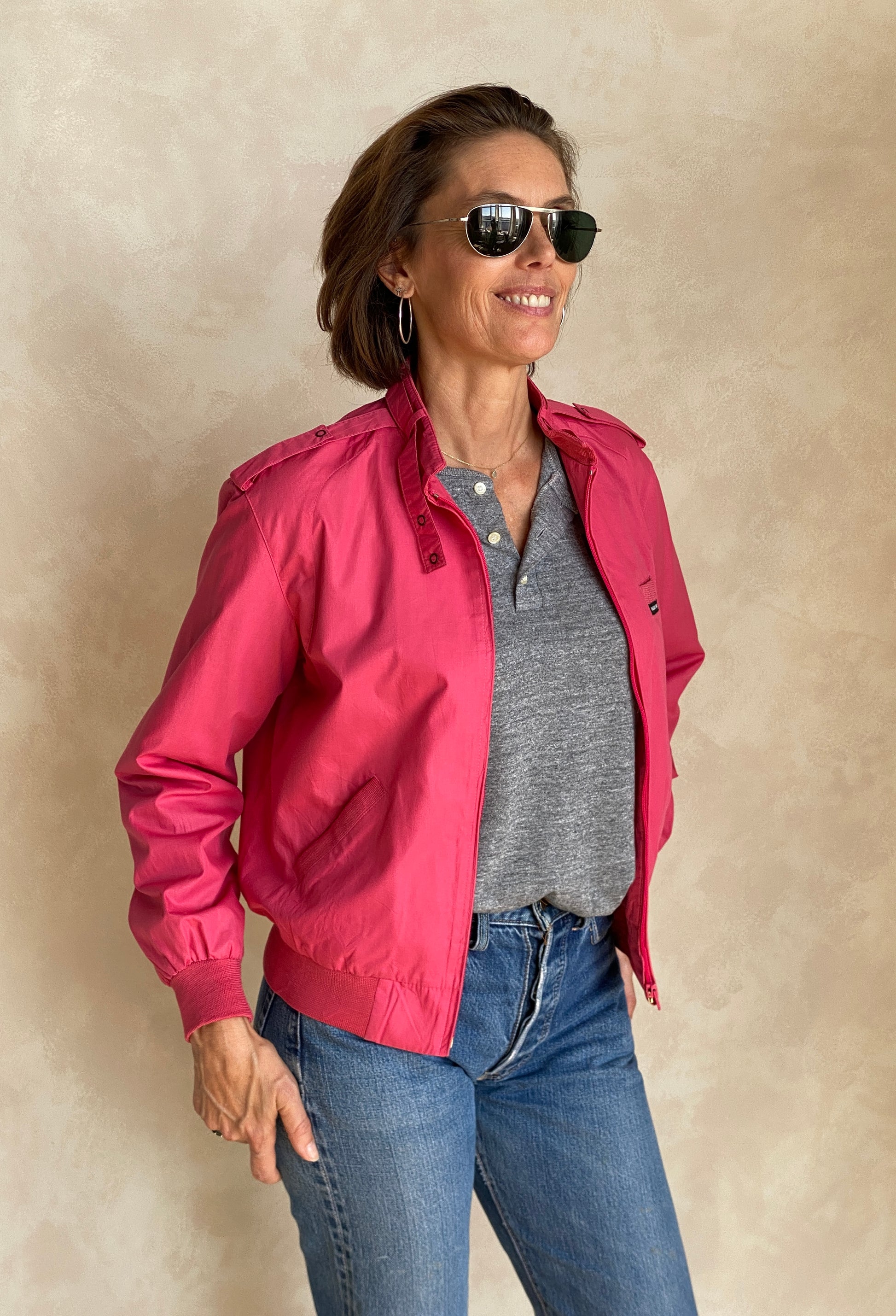 Size Women 9/10. Vintage 80s Members Only Cotton Jacket - USA Vintage Bcn