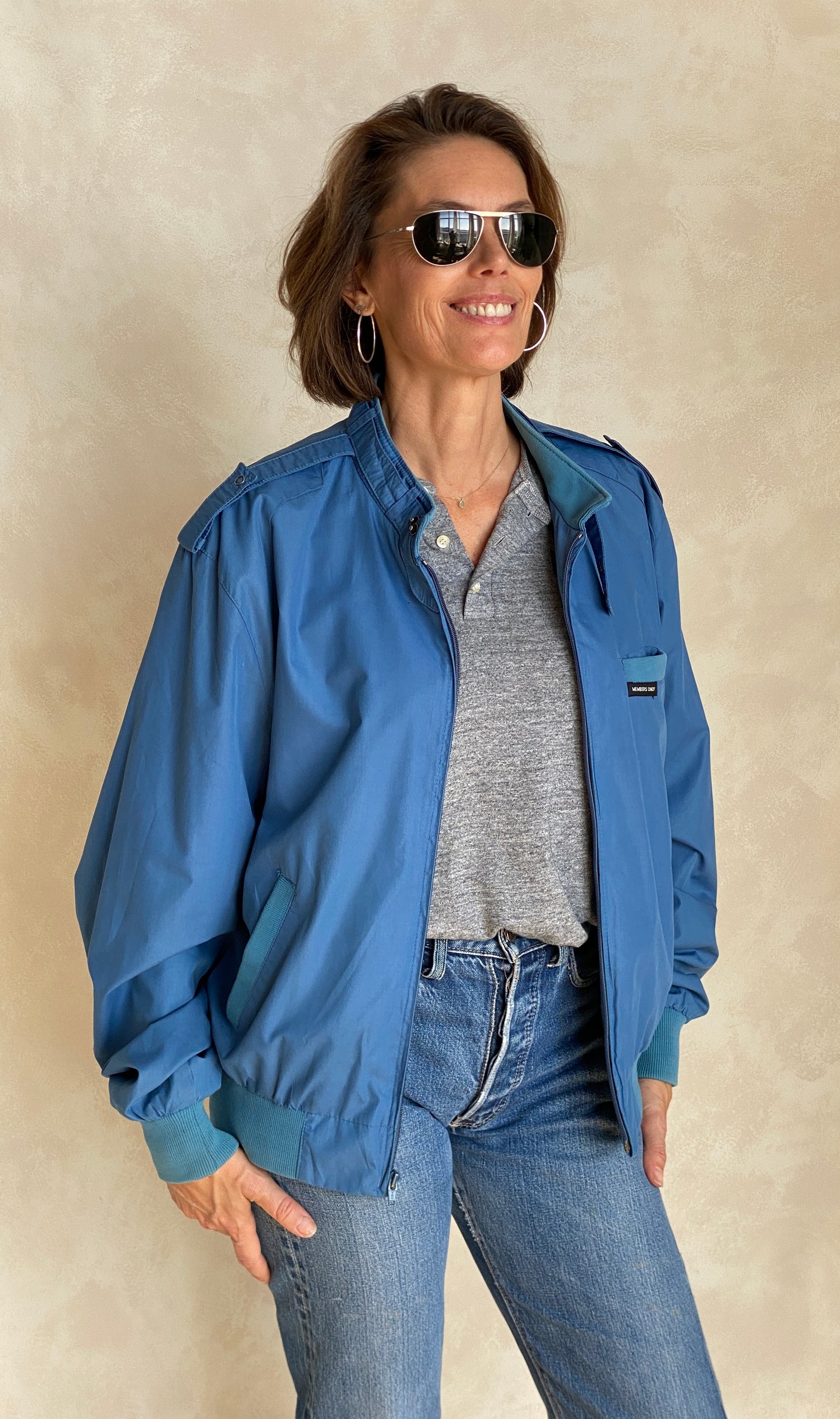 Size 44 US / 54 EU Vintage 80s members Only cotton jacket