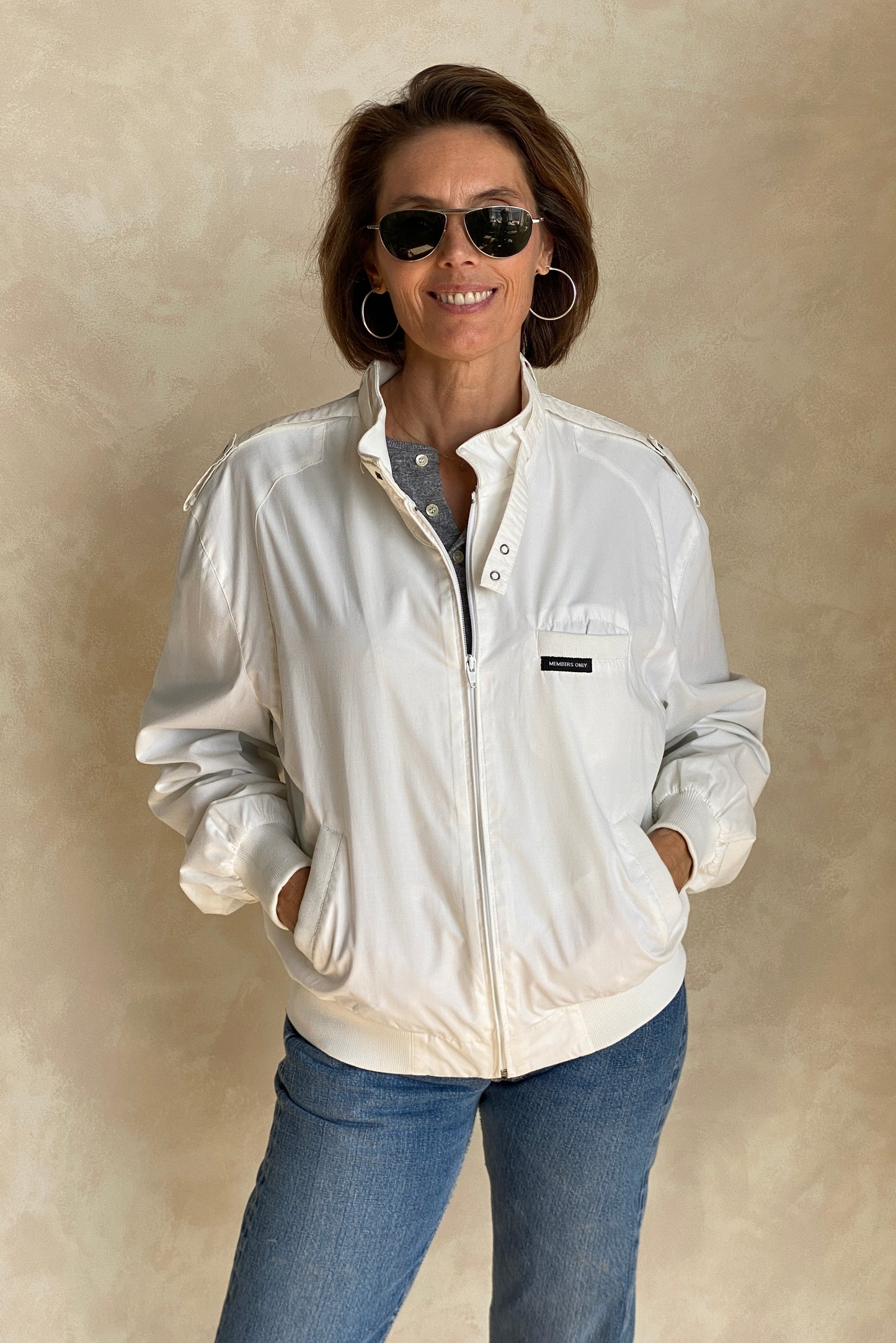 Size 44 US Vintage 80s members Only cotton jacket