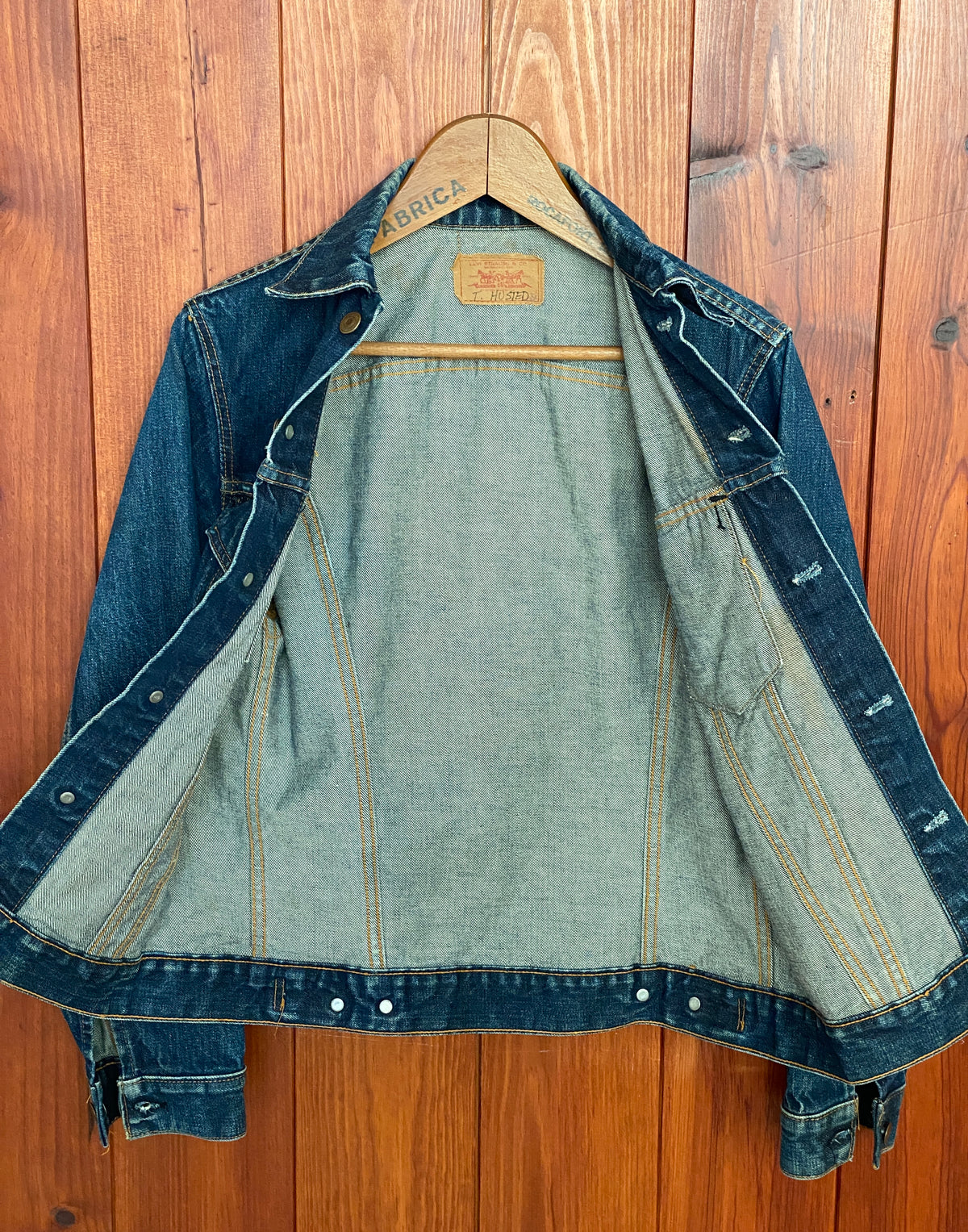 Small. Vintage 60s LEVIS Big E trucker Jacket Made in USA.-AJ357 Studio