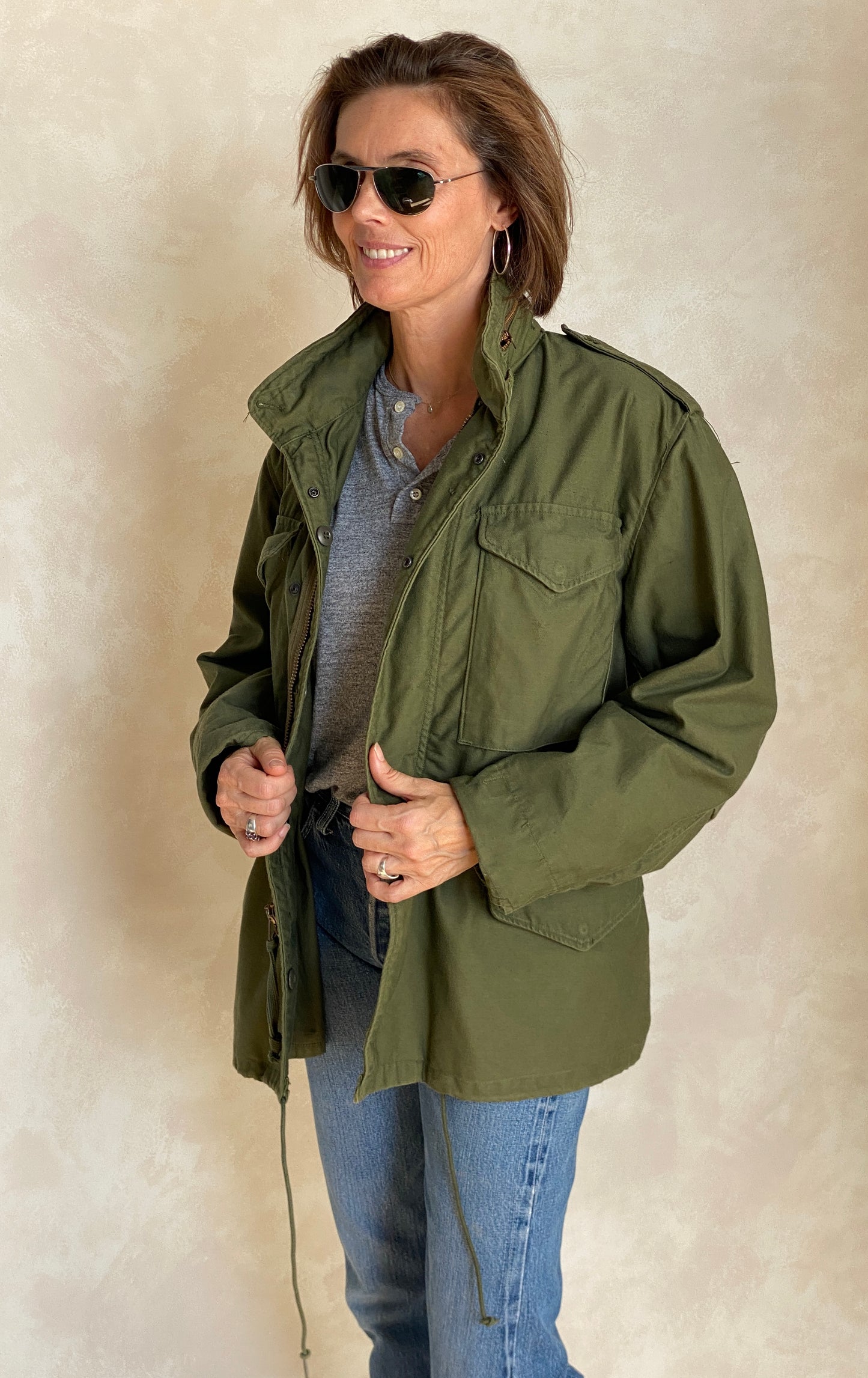 Small Short 1975 vintage US military M-65 field jacket - USA Vintage Bcn